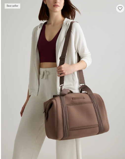 NWT QUINCE ALL DAY NEOPRENE DUFFLE TRAVEL DUFFEL BAG TRAVEL ESPRESSO MSRP $102