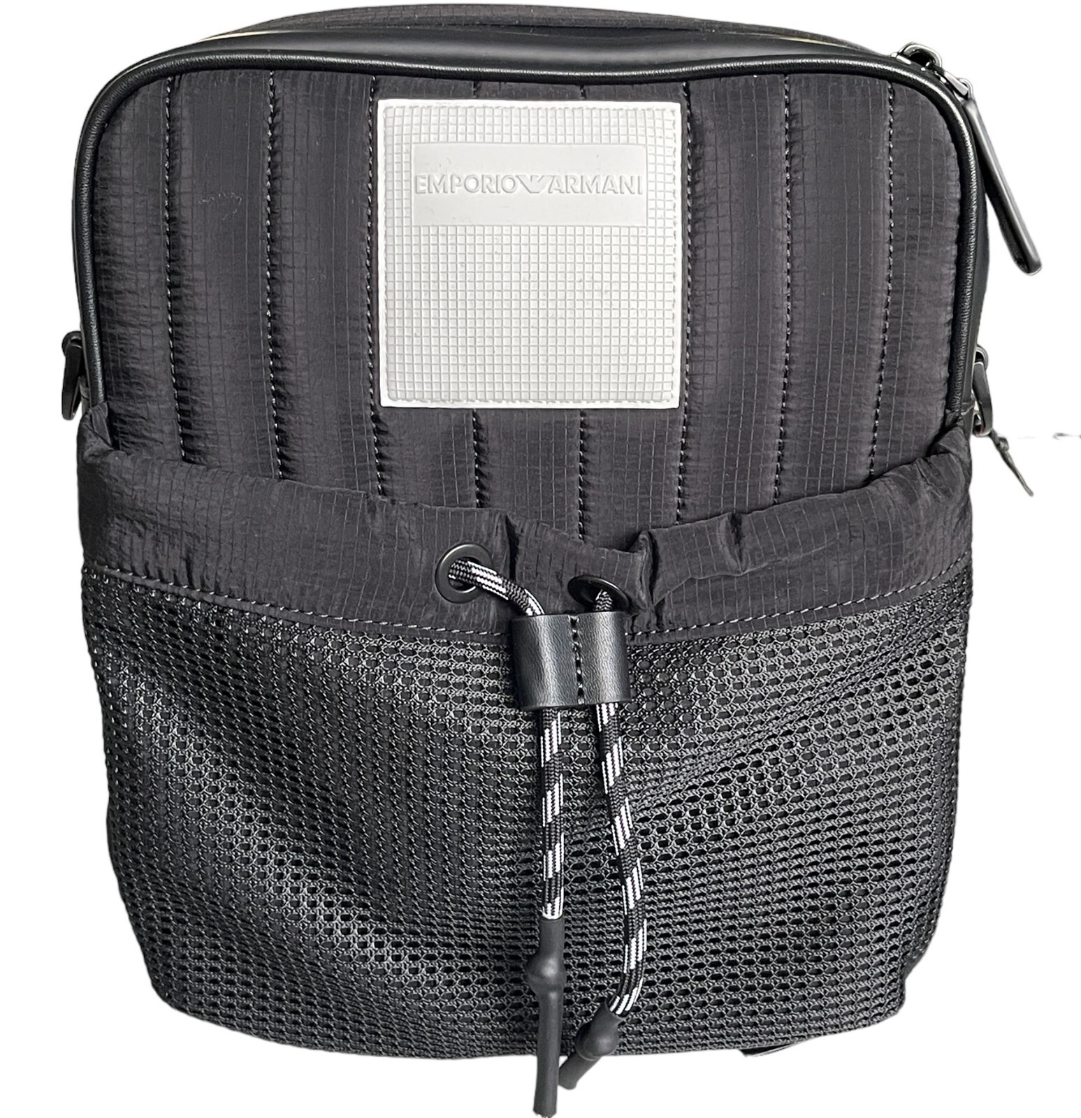 Emporio Armani Black Nylon Messenger Bag. Shoulder Bag, NWT