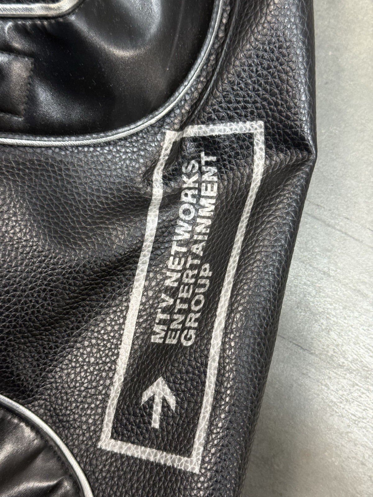 Vintage 90s 00s Y2K Black MTV Leather Duffle