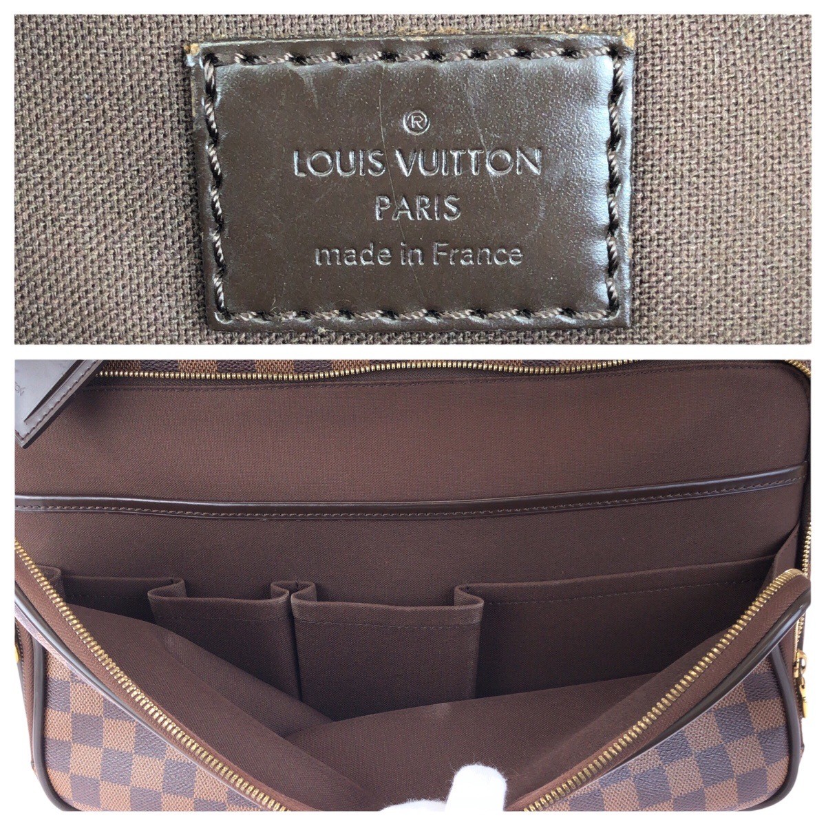 LOUIS VUITTON Damier Ebene Icare 2way N23252 Business bag Brown PVC/leather LV