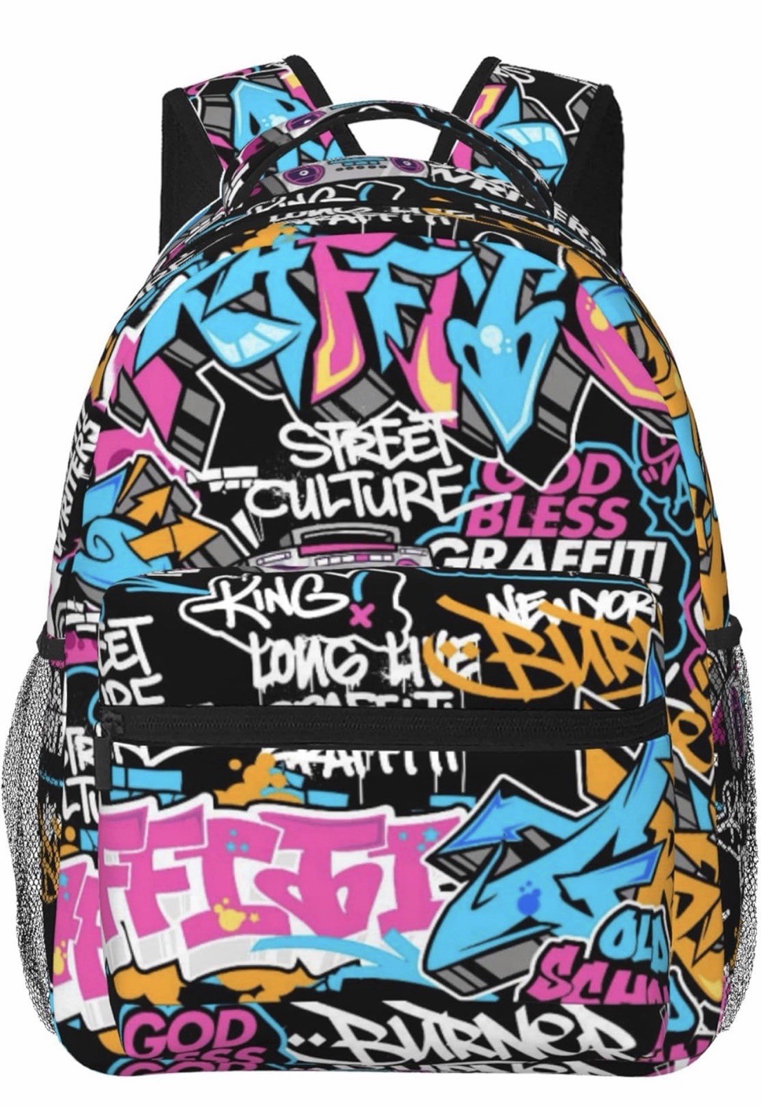 Funny Graffiti Backpacks Laptop Bookbag Computer Bag Hiking Travel Daypack