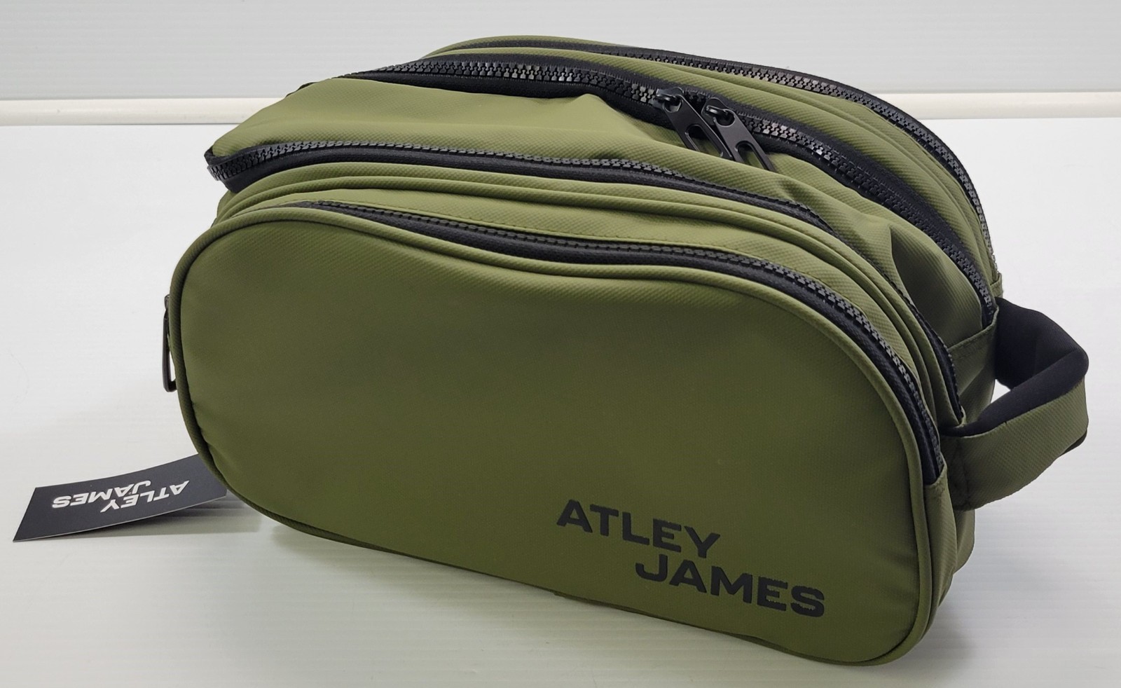 *Z1) Set of 2 Atley James Olive Green Travel Bags Toiletry Laptop Backpack