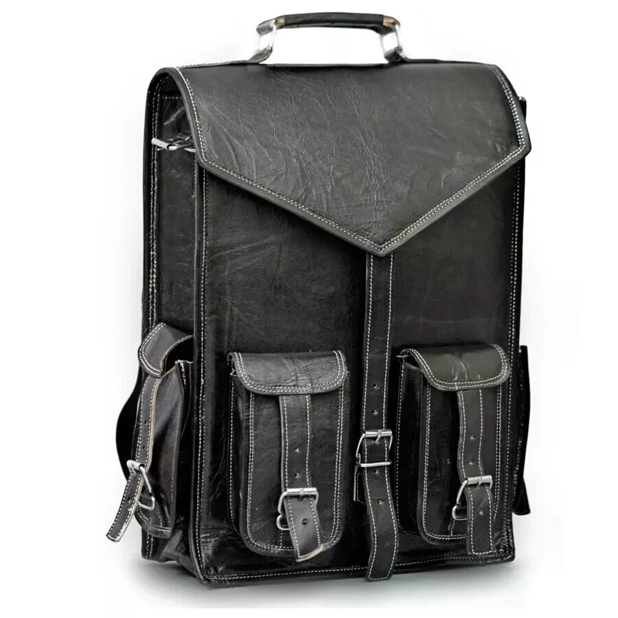 Genuine Vintage Leather Crossbody Convertible Bag – Backpack & Messenger Styles
