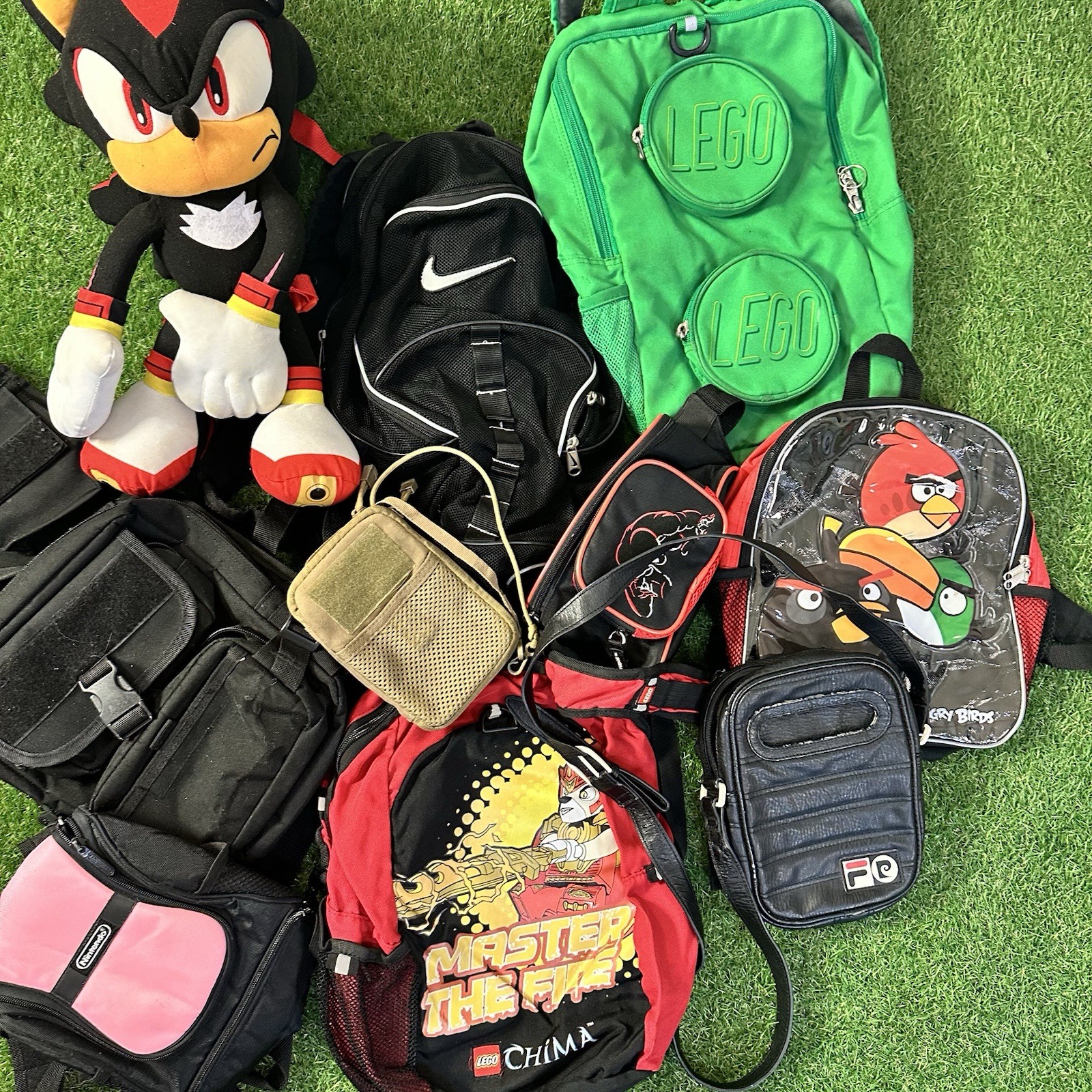 Y2K Reseller Bag 10x Lot 2000s Skater Gamer Backpack Bags Bundle Sonic Nintendo