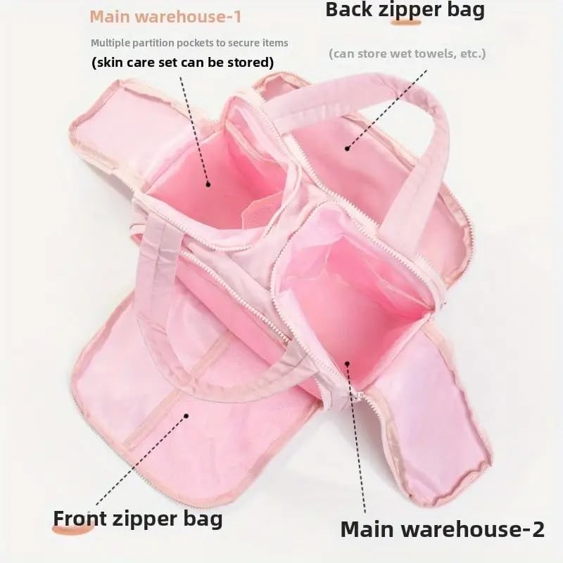 GuaShuo Toiletry Bag,Lightweight Travel Bag for Man and Women, Puffy 57bai