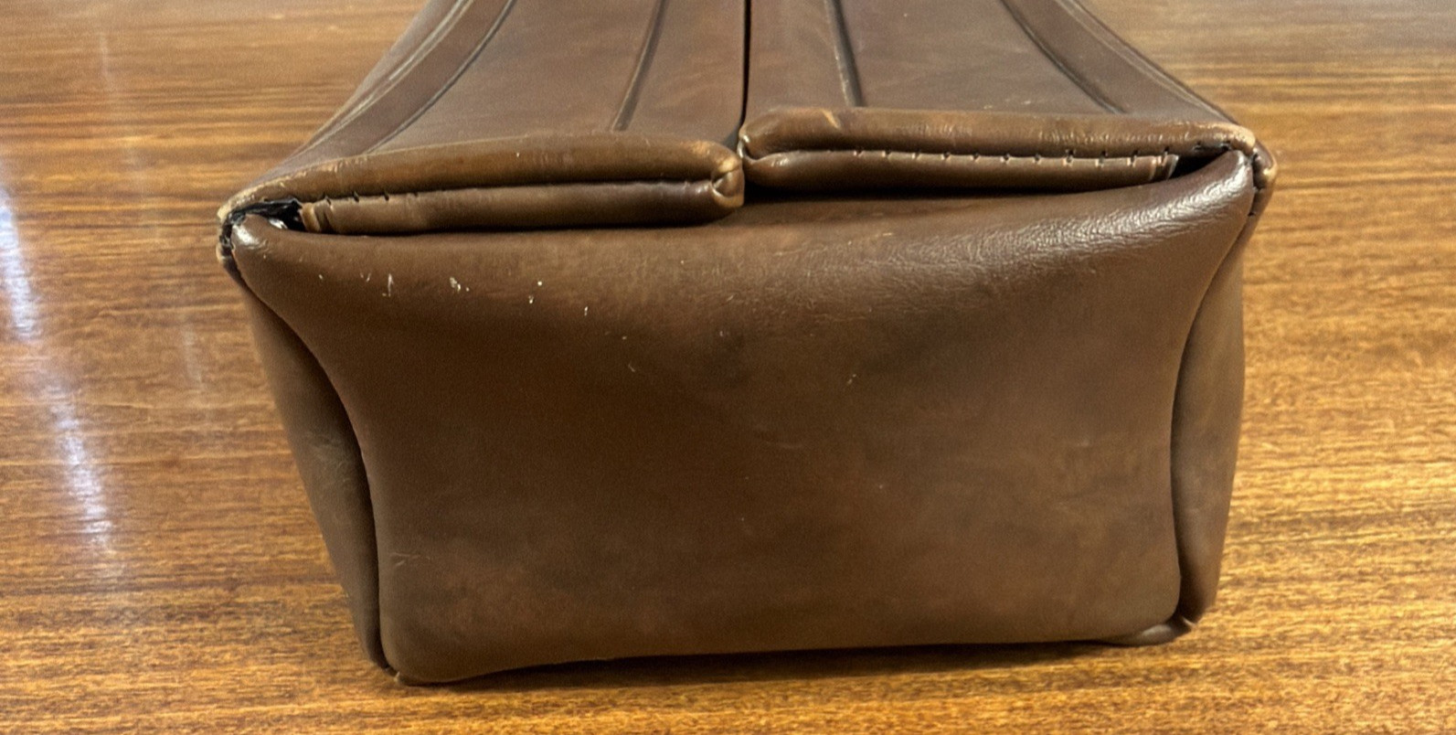 Hazel Shaving Kit Dopp Toiletry Bag Vintage 1975 Brown Hinged USA