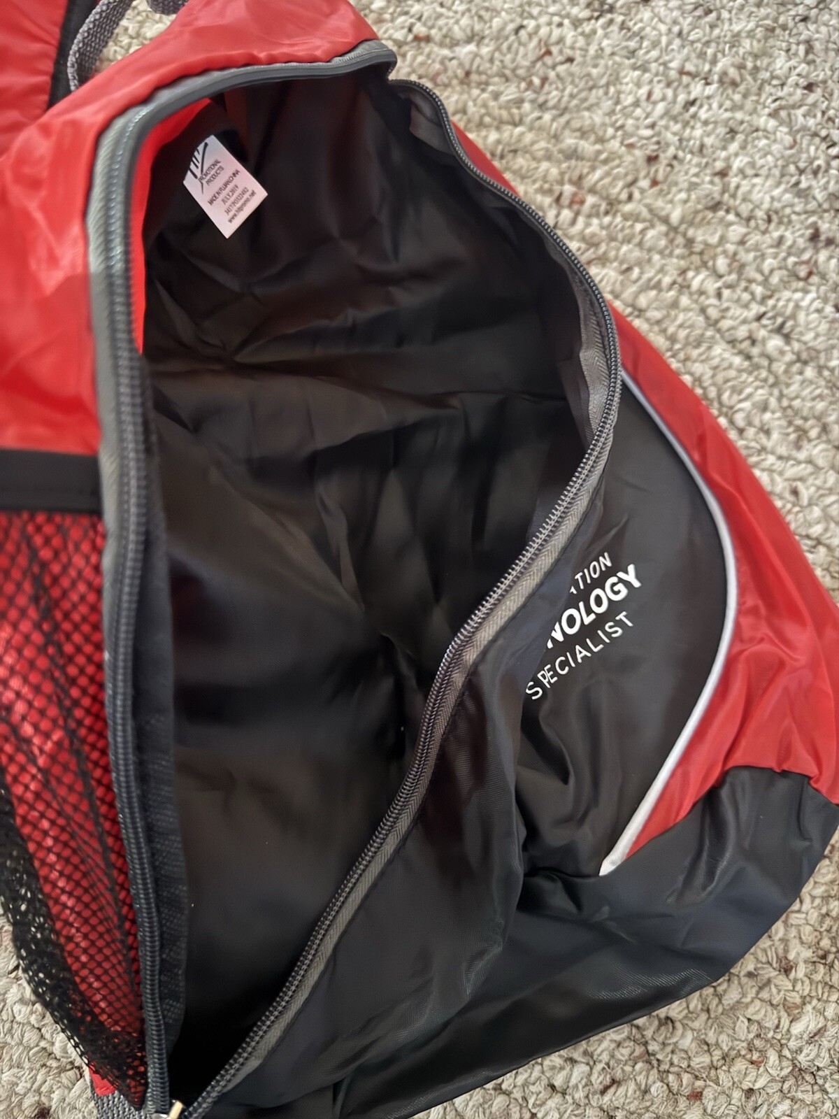 2 HIT Prompt Polyester Shoulder Sling Bags Information Tech Spec. Red/Black Zip