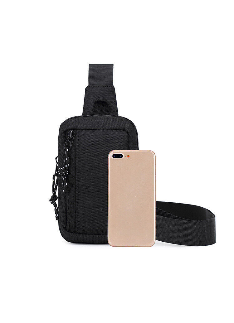 Men’s Shoulder Bag Oxford Chest Bag Sling Crossbody Bag Casual Travel Phone Bag