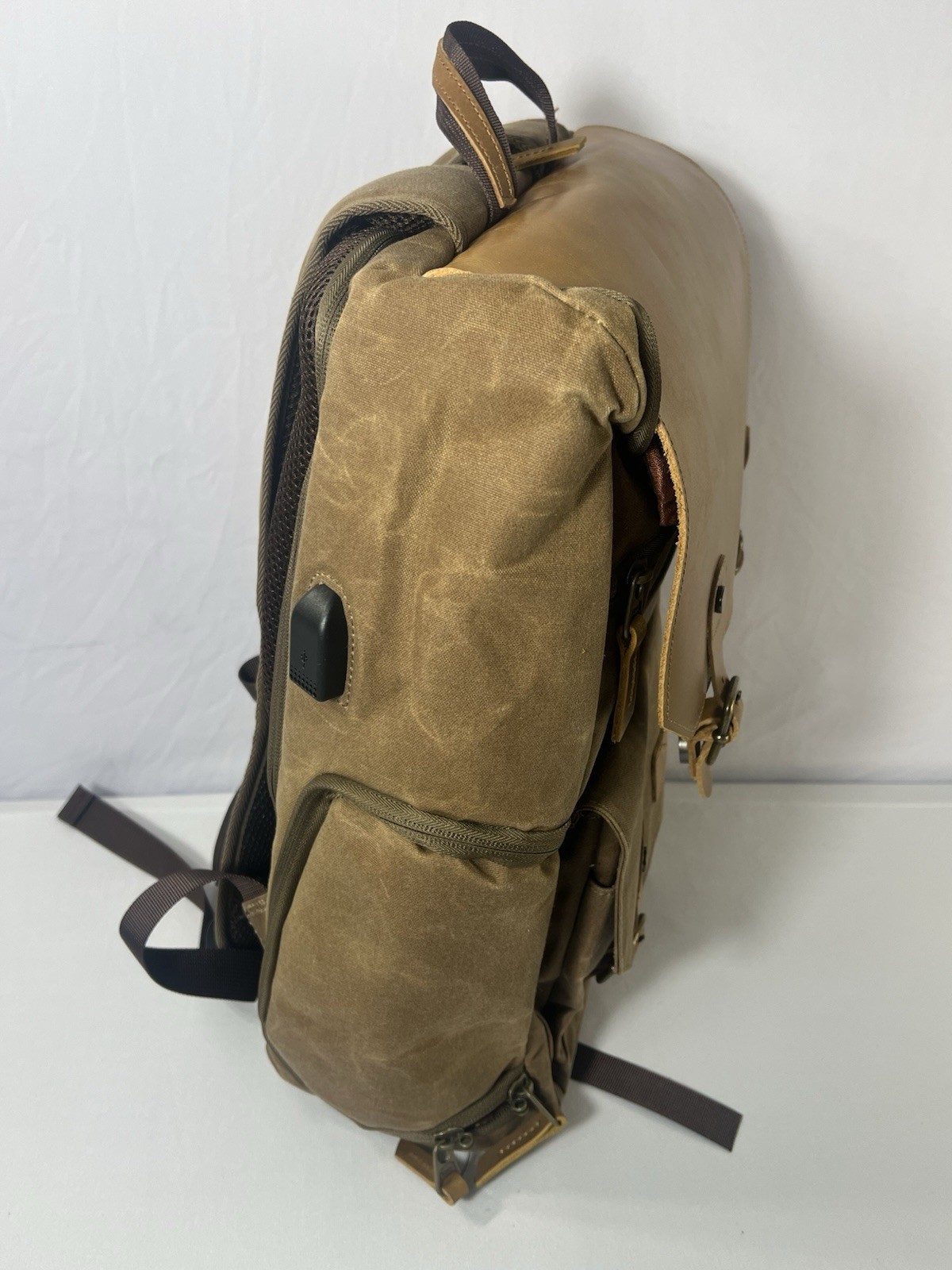 Camera Backpack – Weather Resistant 16 Ounces Waxed Memory Canvas – DSLR SLR …