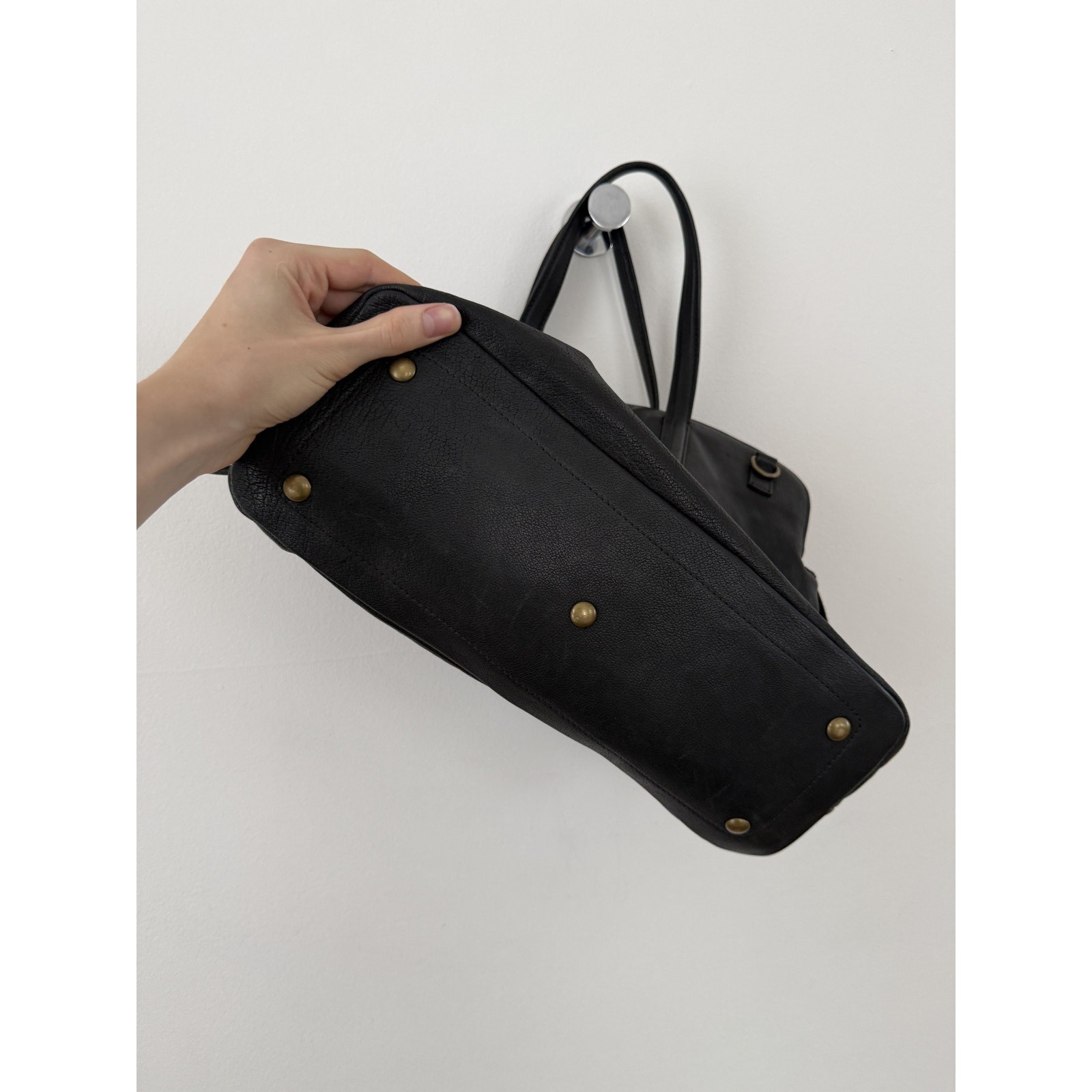 Officine Creative Leather Top Handle Shoulder Side Bag