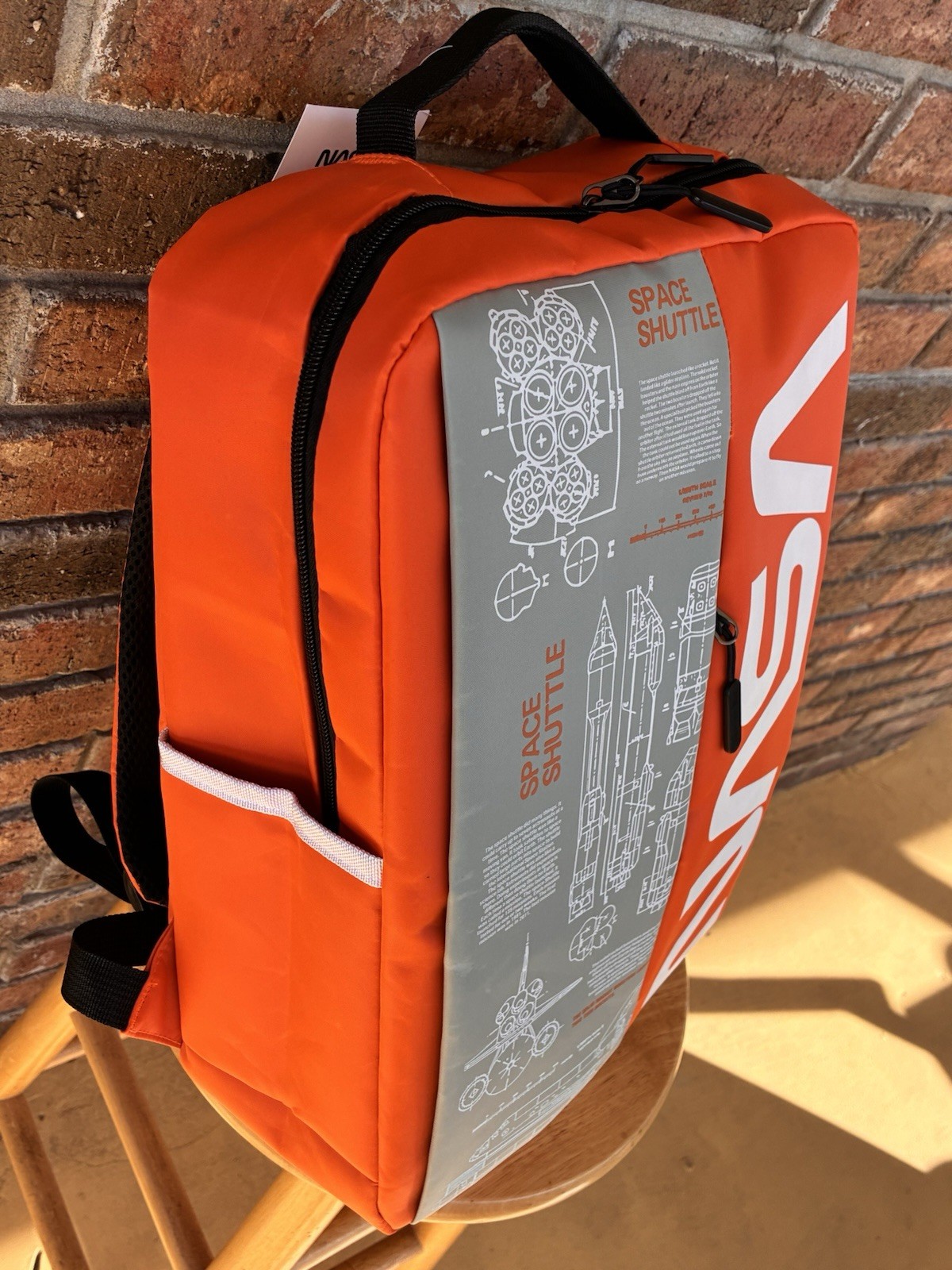 NASA Backpack Spacesuit Orange Space Shuttle USB Cable NWT