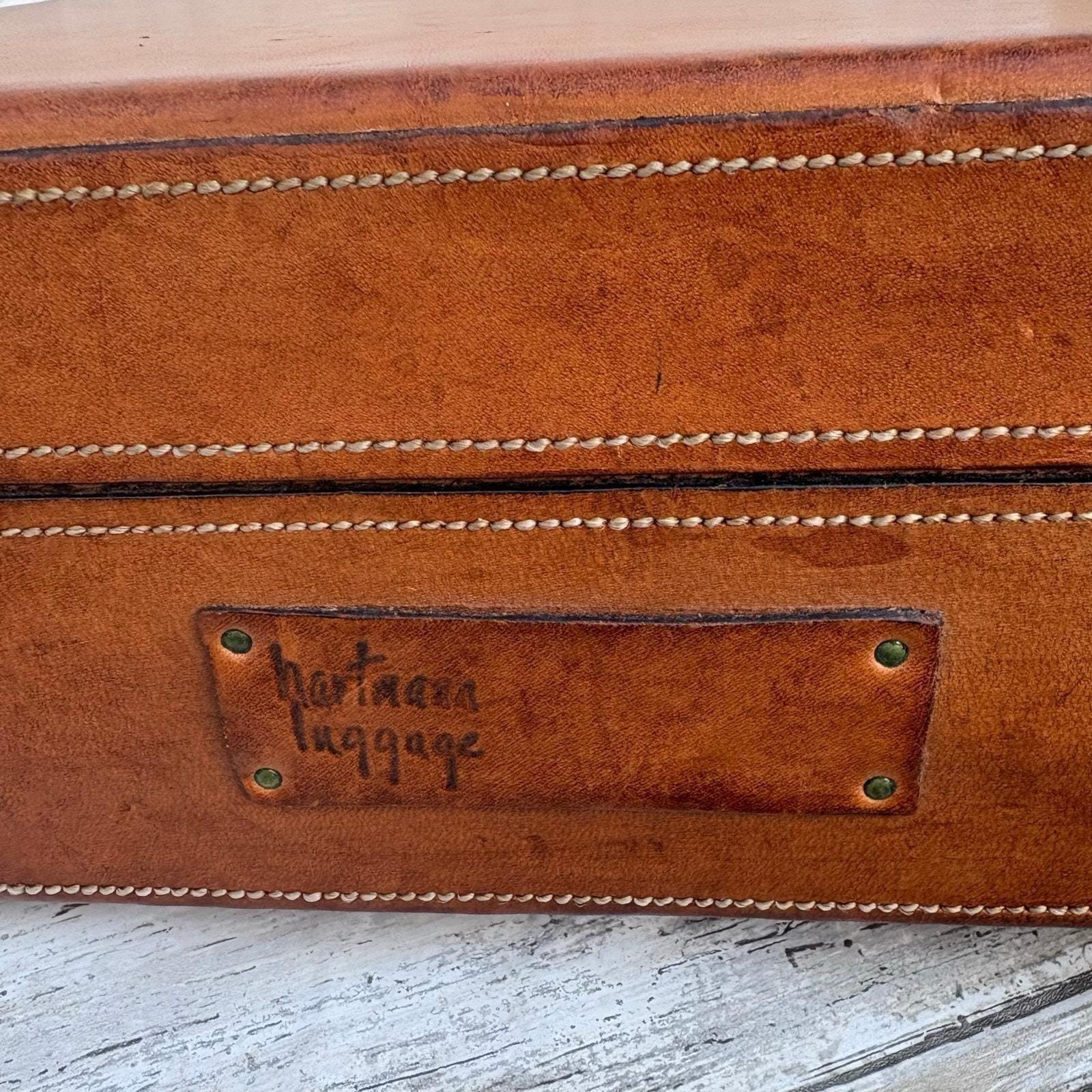 VTG Hartmann Belting Leather Briefcase Attache Brown Organizer 4″