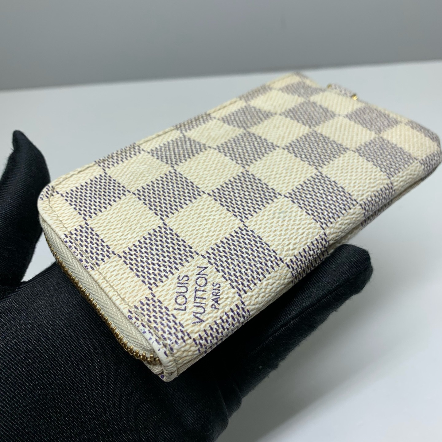 Louis Vuitton Pre-Owned Authentic – Coin Purse White N63085 14×8×1cm Canvas
