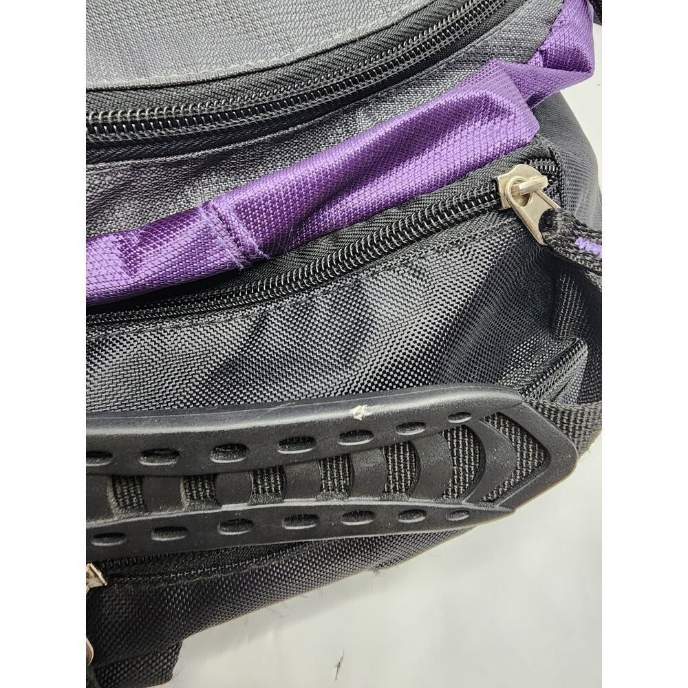 Microsoft Backpack Laptop Bag Zipper Pockets Purple Black