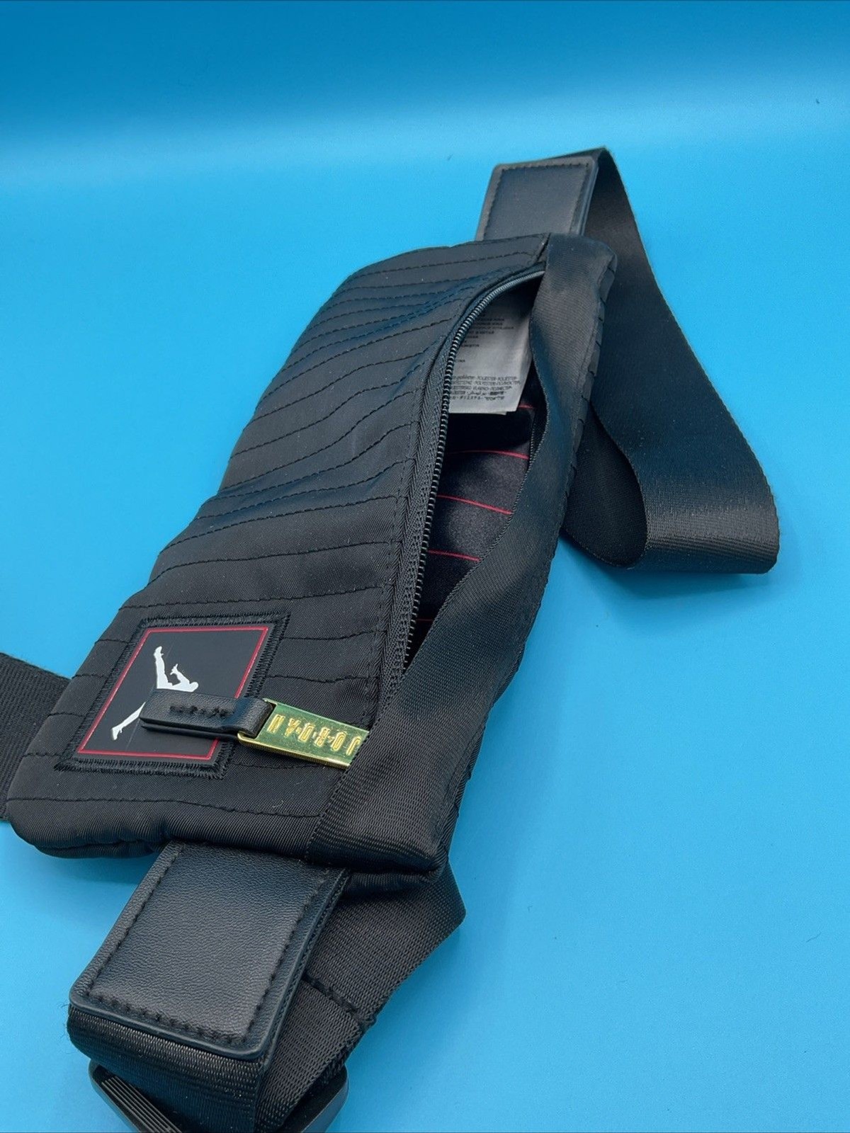 Jordan Monogram Waist Bag (black Crossbody Zipped, Adjustable Strap.EUC