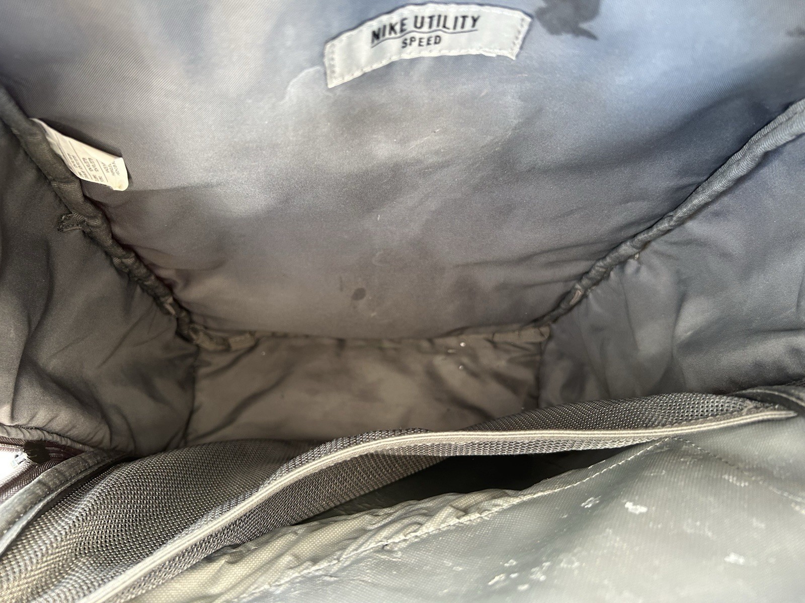 Nike Utility Speed Training Backpack Gray with Yellow Handle Gym Athletic
