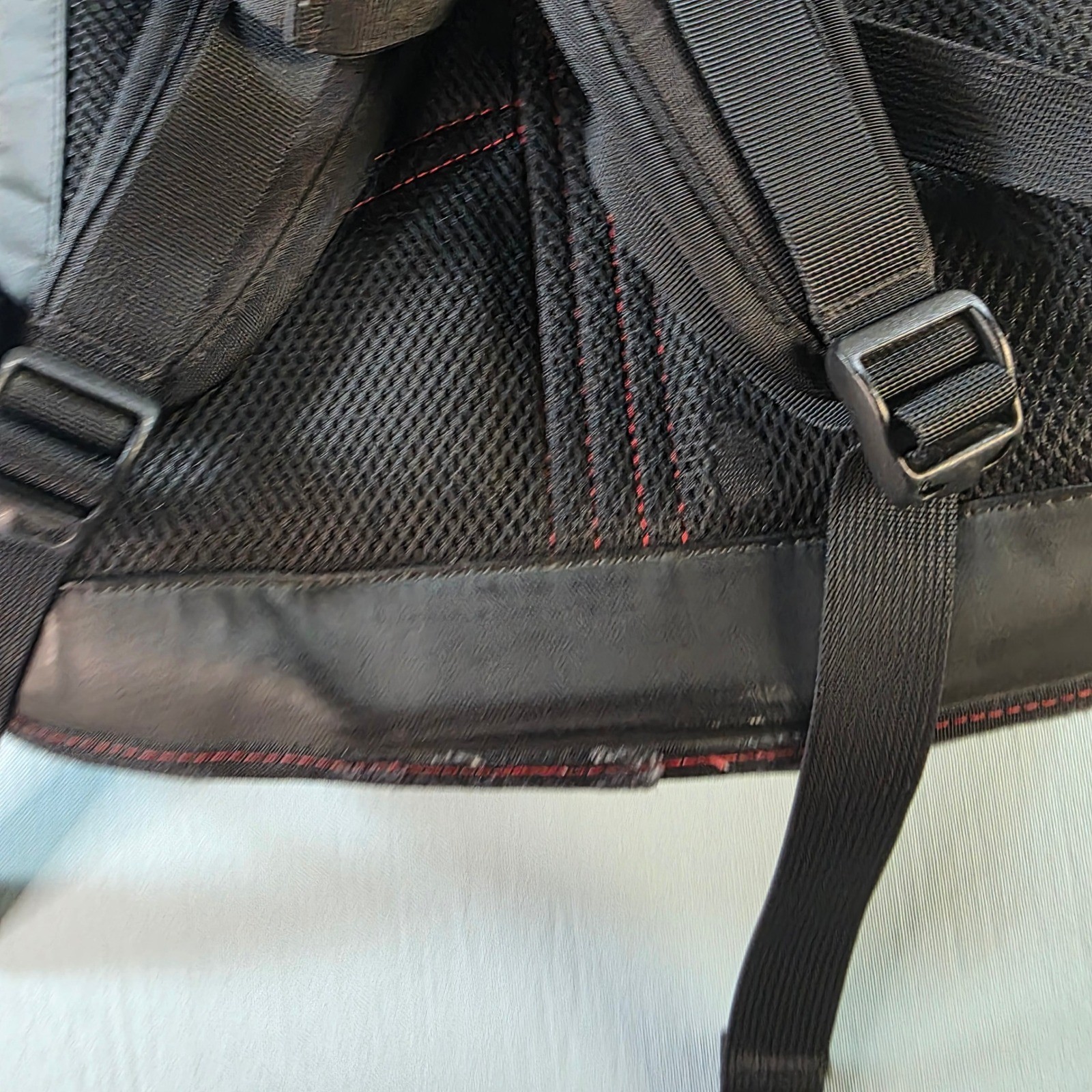 Timbuk2 San Francisco Spire Laptop Backpack Black Red Trim Roll Top Commuter Bag
