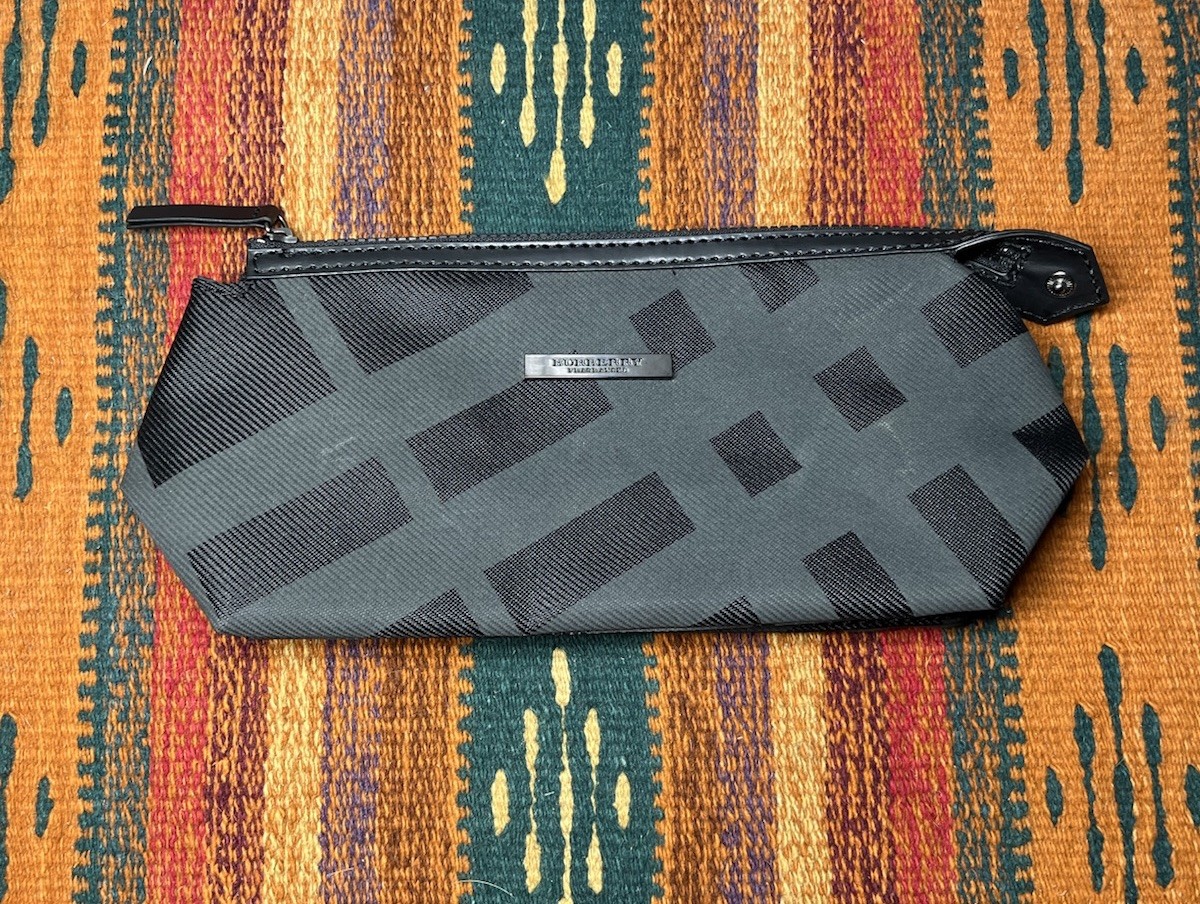 Burberry Fragrances Mens Black Toiletry Travel Bag Pouch