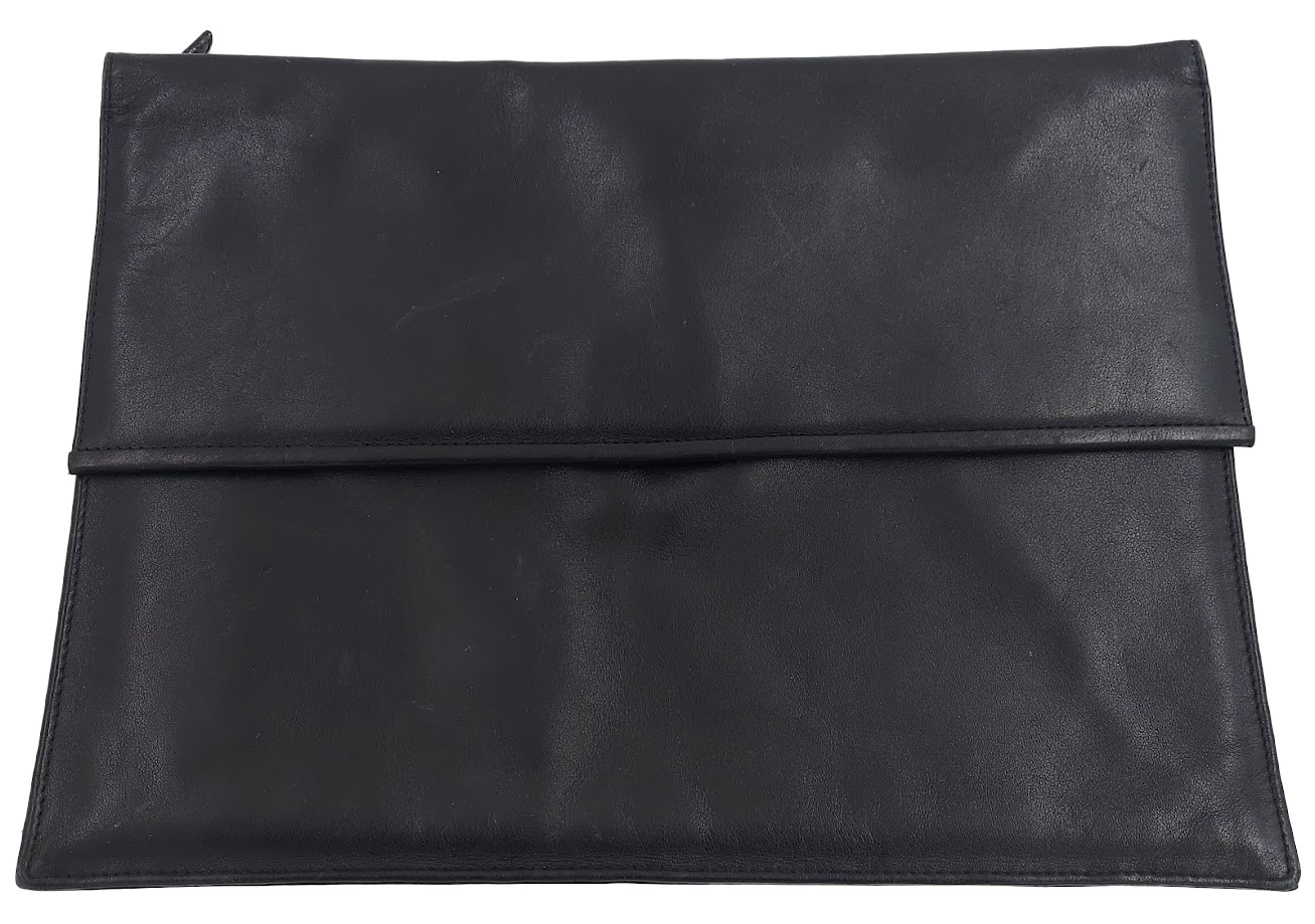 Vintage Lodis Mens Attache/Briefcase/Portfolio/Document Bag Black Leather