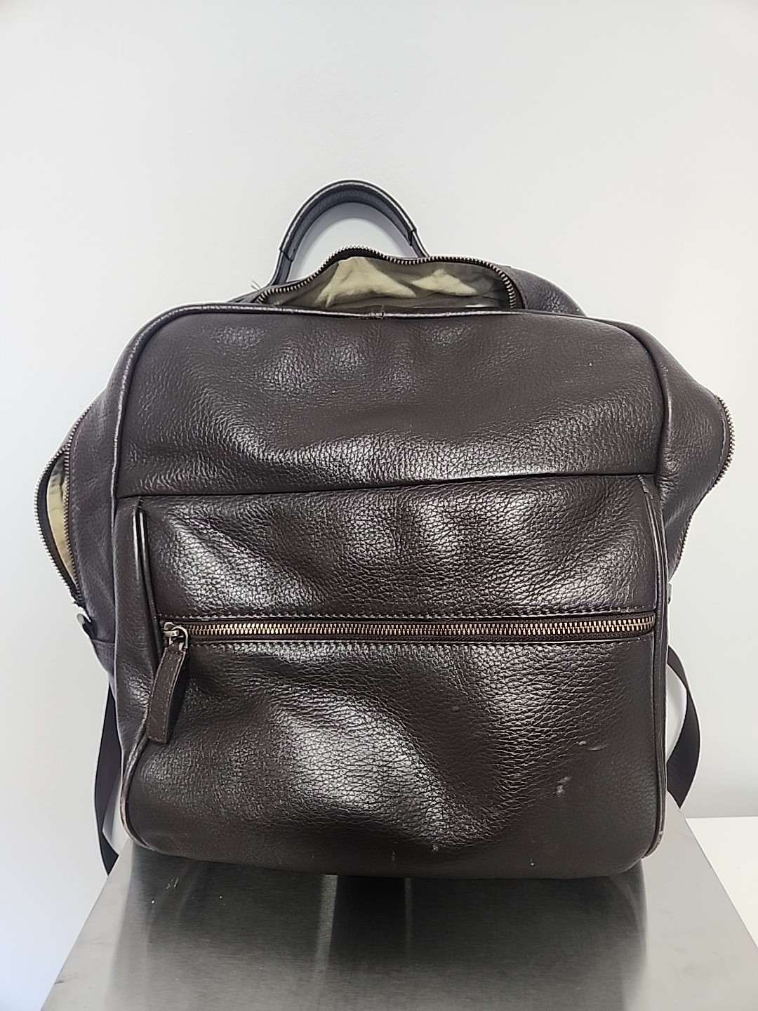 Joseph Abboud Leather Backpack (broken)