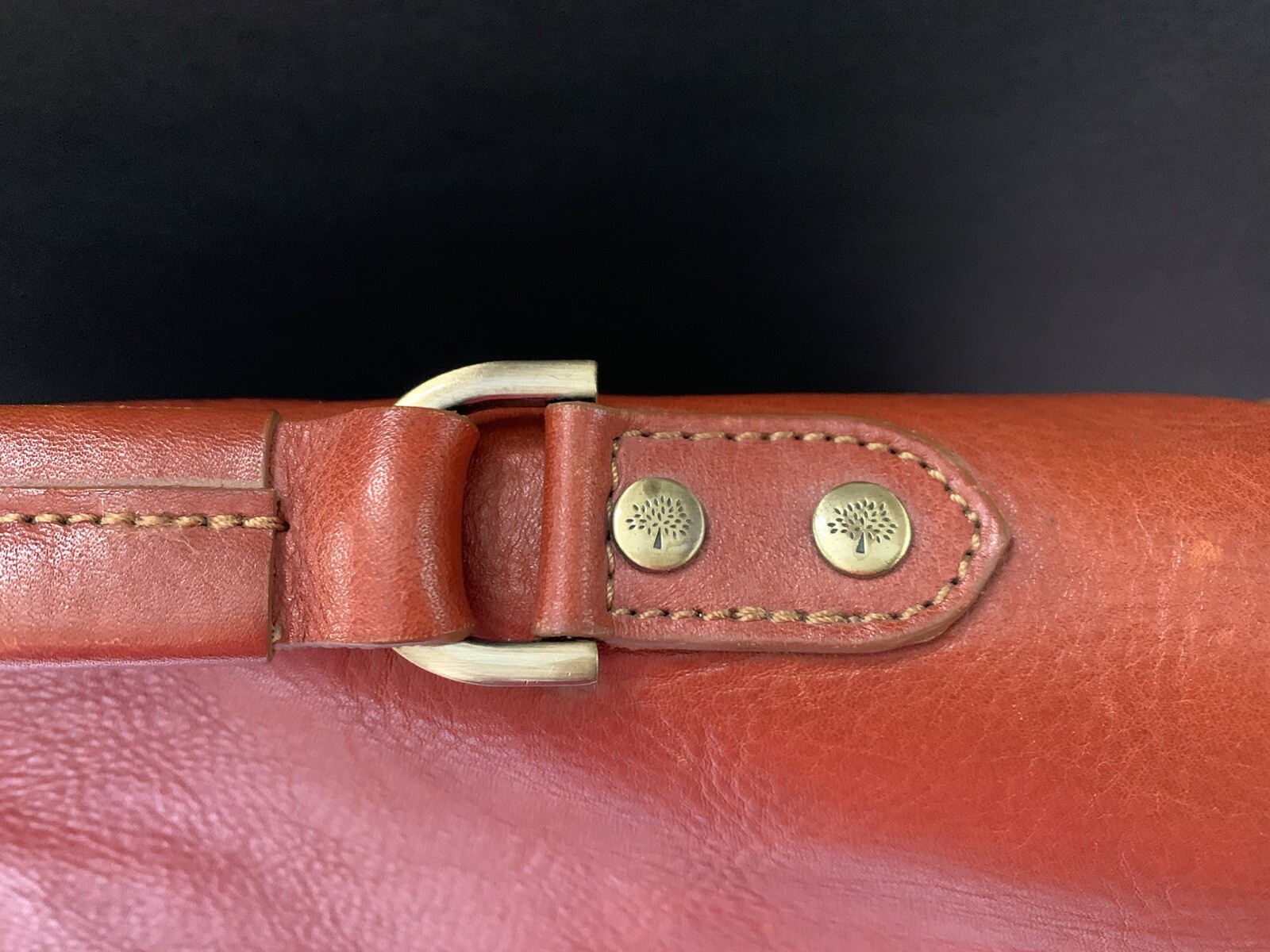 Mulberry Vintage Elkington Briefcase Laptop Bag Crossbody In Natural Leather