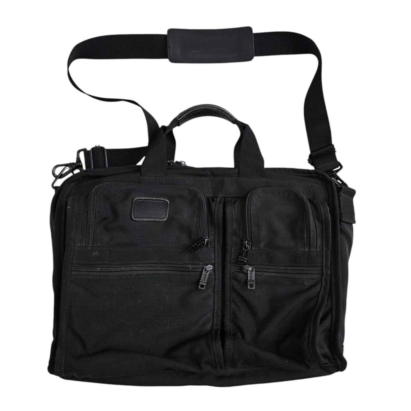 TUMI Alpha 17″ Business Briefcase Messenger Bag Black Ballistic Nylon 2624D3