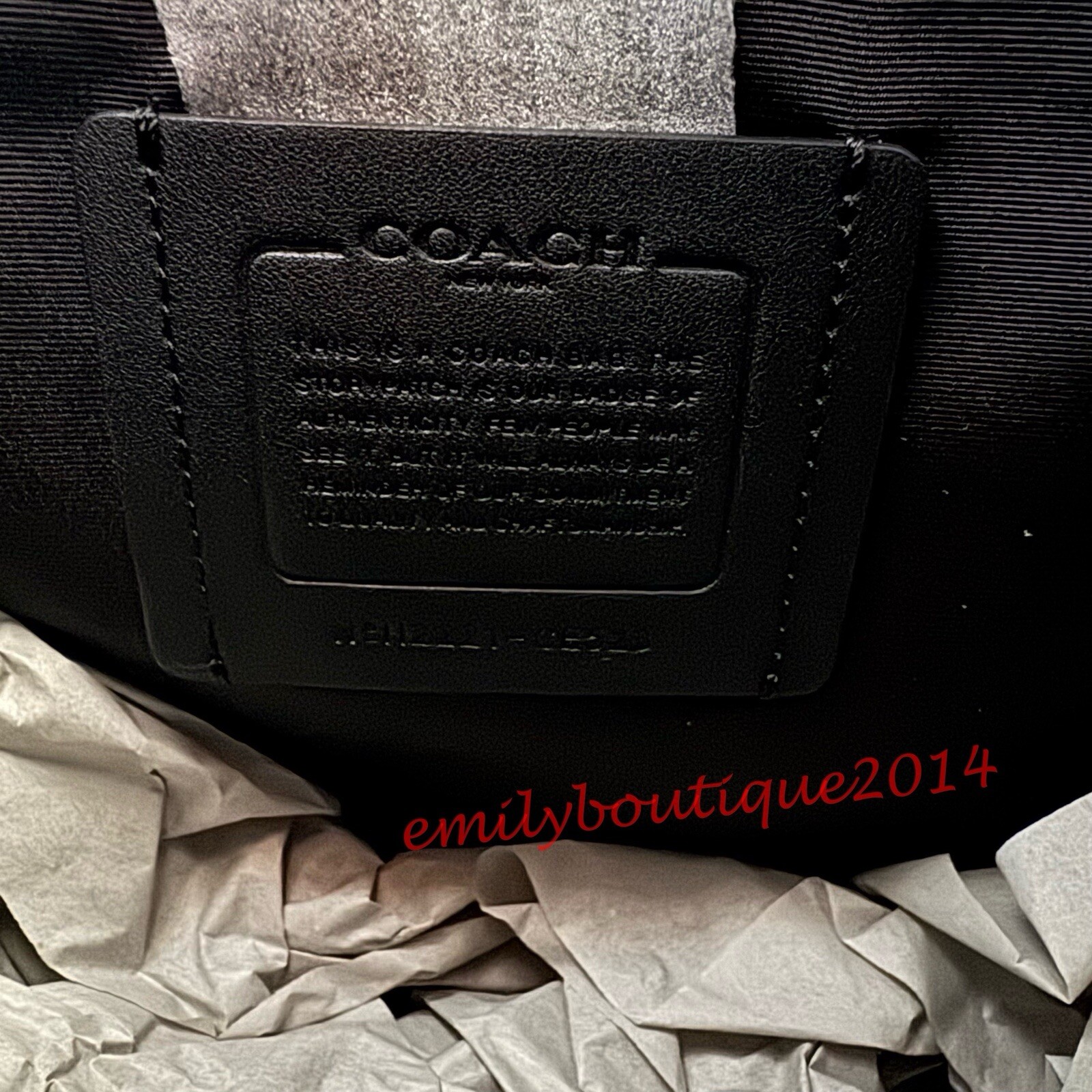 Coach CE523 Men’s Spring Backpack In Signature Jacquard Navy Midnight Blue Bag