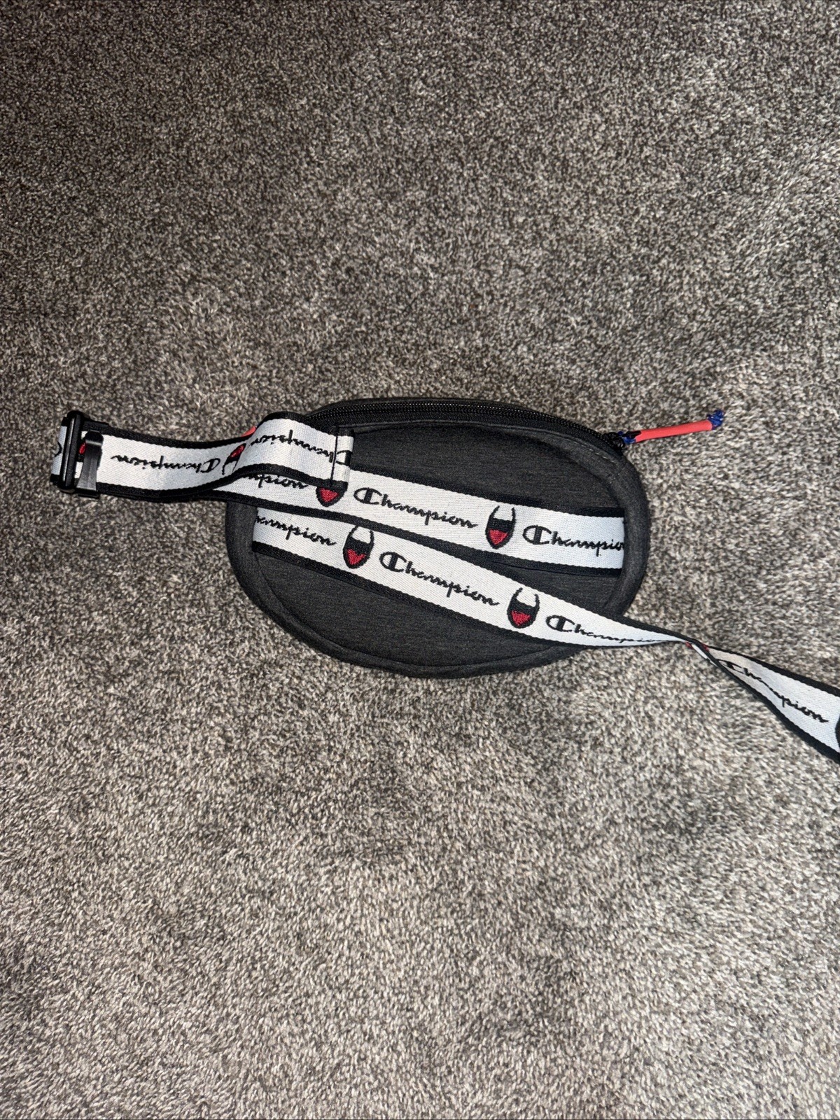 Champion Fanny Prime Waist Pack Bag CH1028-020 Dark Grey Navy Logo