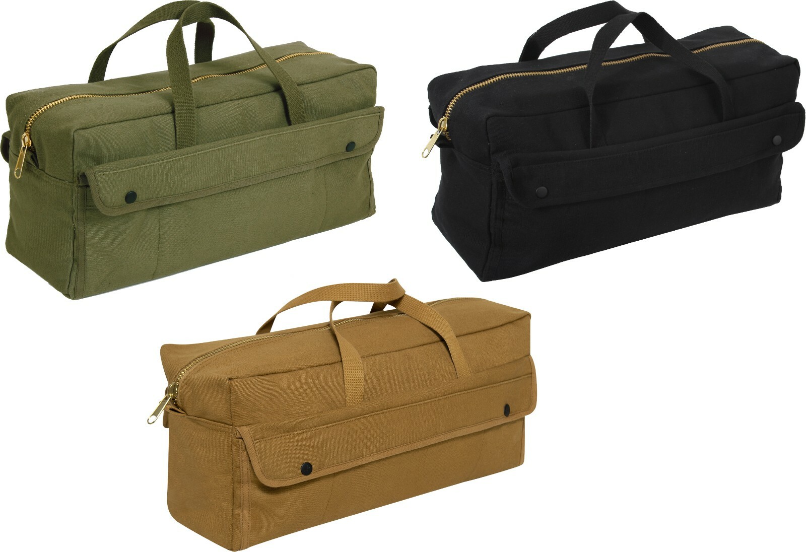 Jumbo Mechanics Tool Bag Heavy Duty Long Work Gear Carry Bag with Brass Zipper