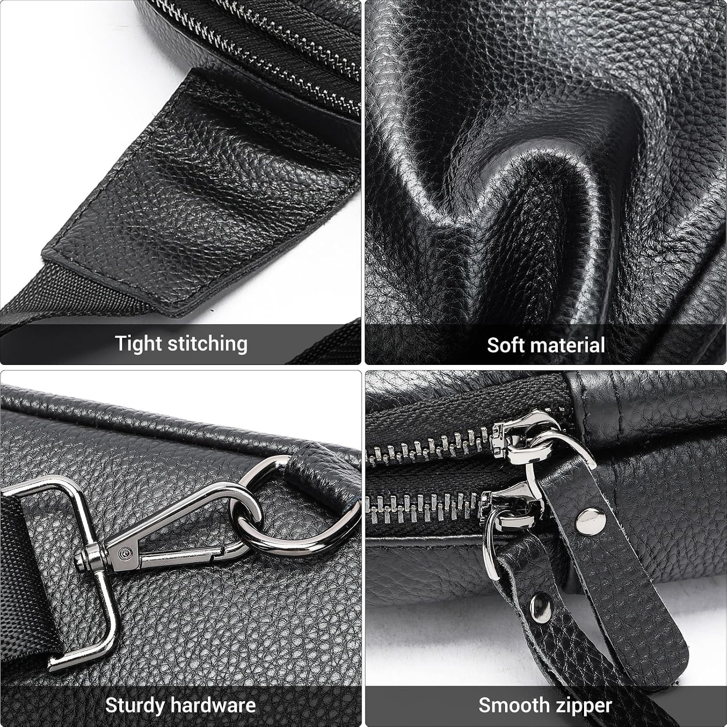Genuine Leather Sling Bags for Men Crossbody Purse Vintage Small Messenger Shoul