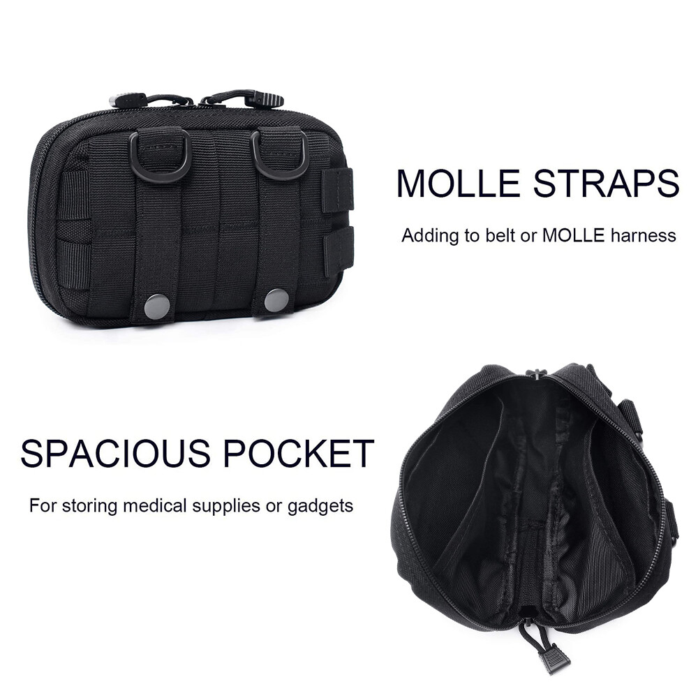 Tactical Molle Admin Bag Compact Utility EDC Tool Waist Pack with Shoulder Strap