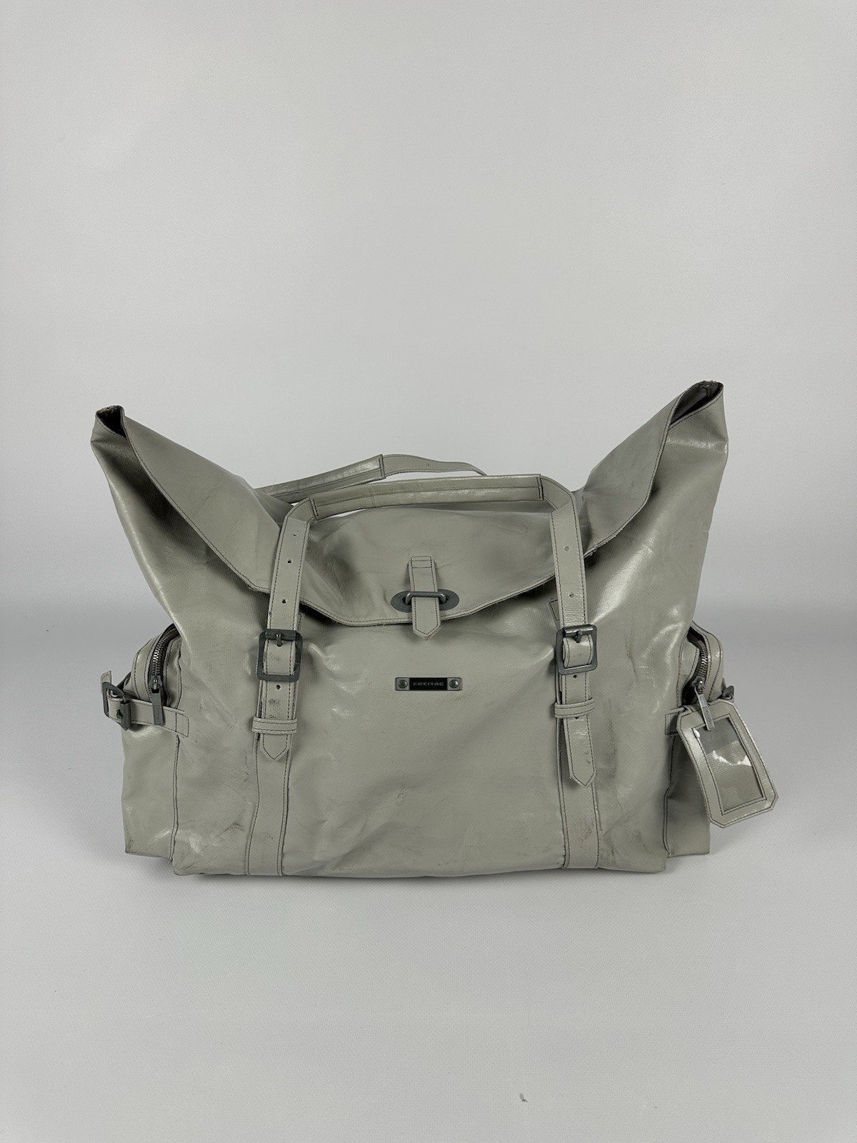 Freitag R516 Hilten Reference Duffle Bag Light Gray Truck Tarp Travel Weekender