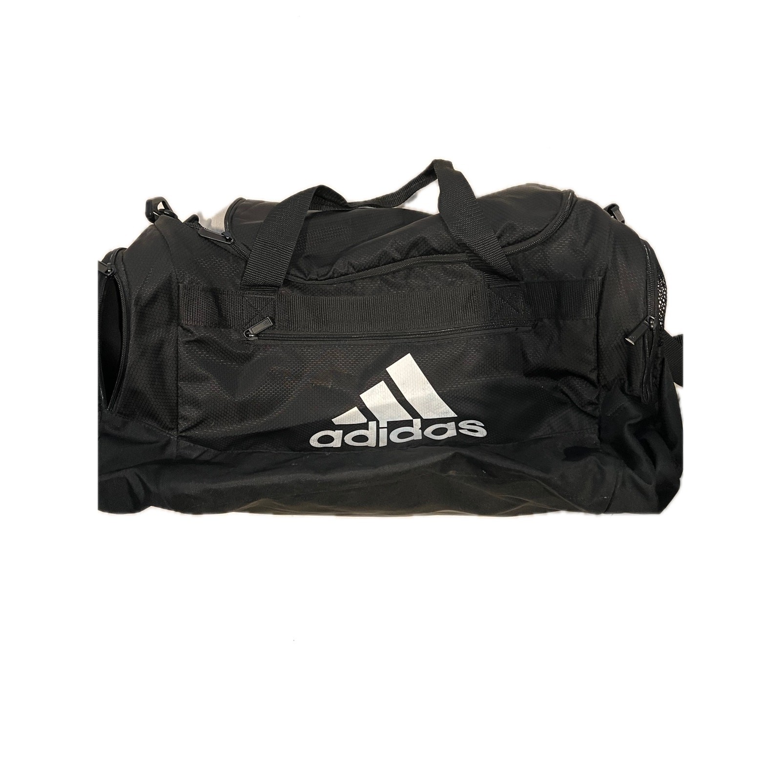Adidas Defender Medium 20″x12″x10″ White Black Duffel Bag