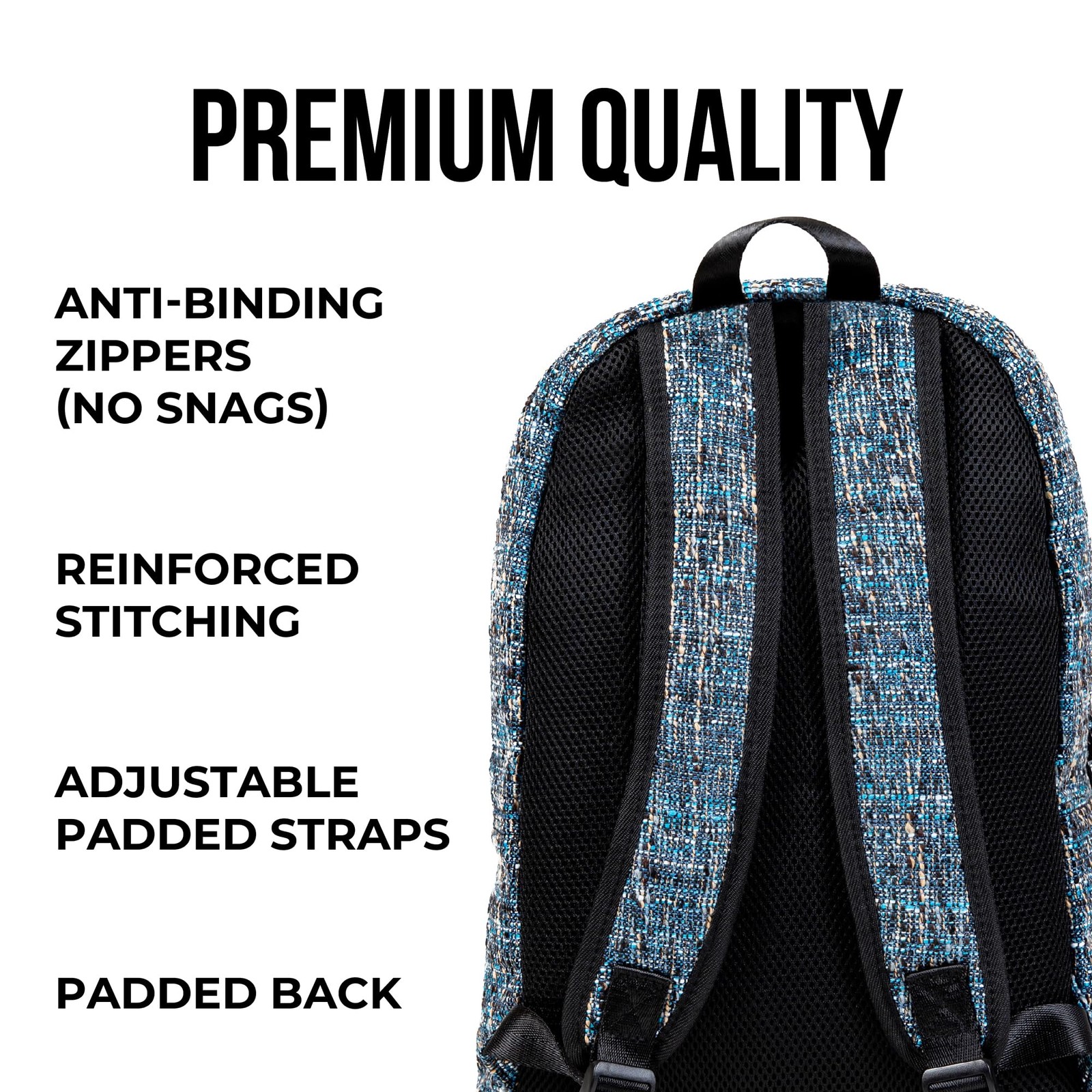 Study Backpack with 15″ Padded Laptop Sleeve, Durable Hempster Exterior, 5 Co…