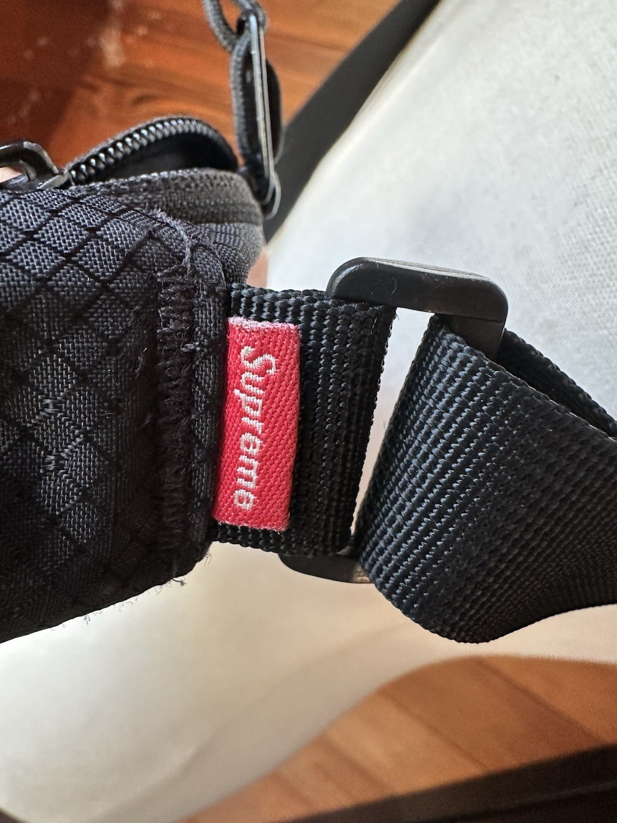 Authentic Supreme shoulder Sling Messenger bag Cordura Fabric Black-GUC!