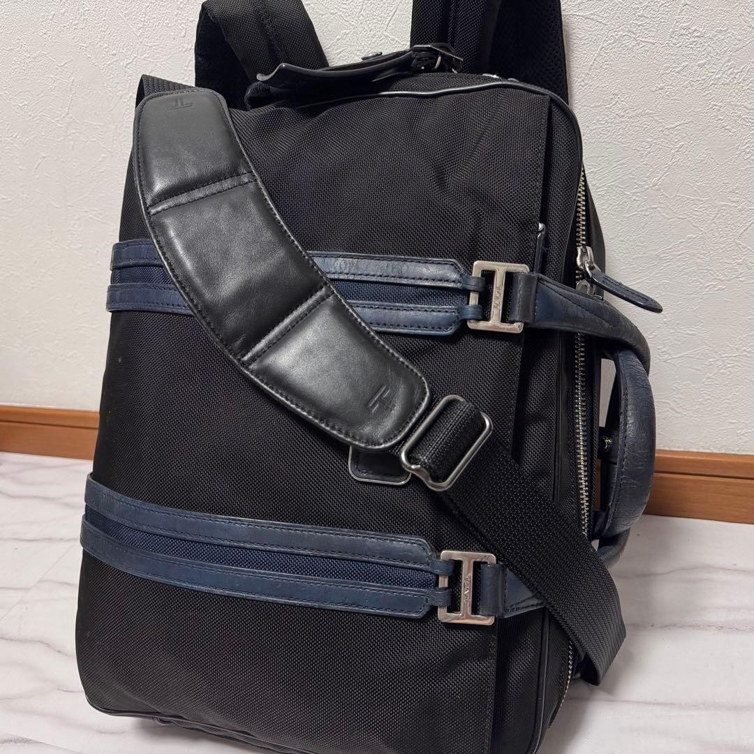 TUMI 68418DNVYE Jarvis 3Way Briefcase Black Navy Backpack Business Bag A4 PC