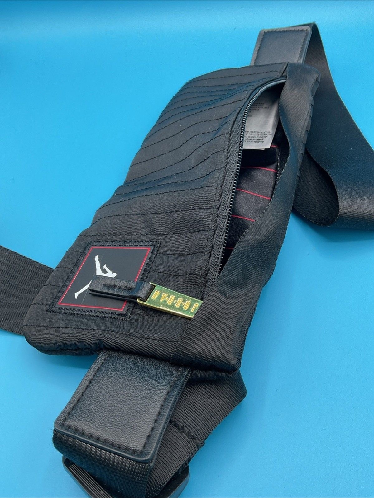 Jordan Monogram Waist Bag (black Crossbody Zipped, Adjustable Strap.EUC