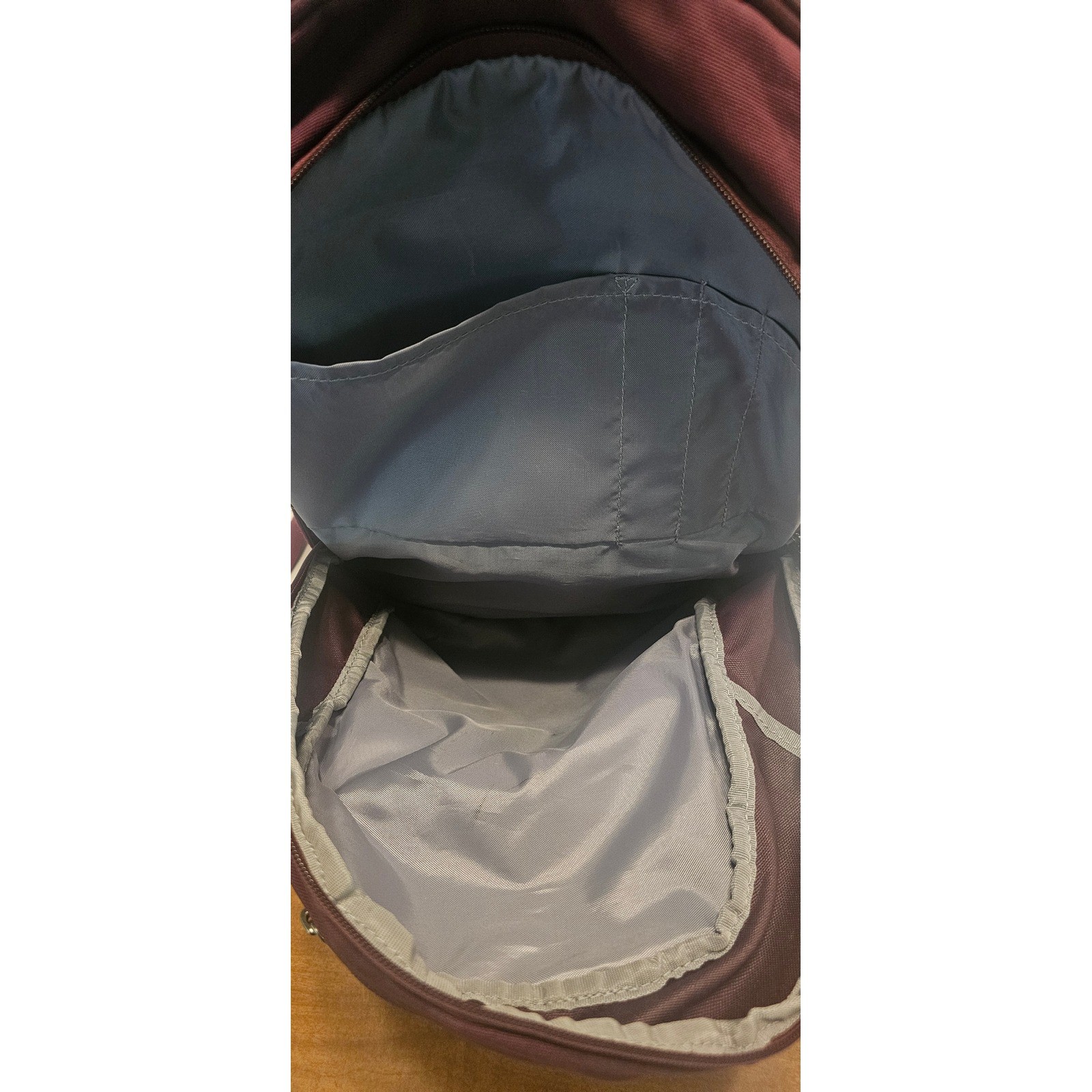 Under Armour UA Hustle Pro 5.0 Backpack Burgundy Maroon multi zippers & pouches