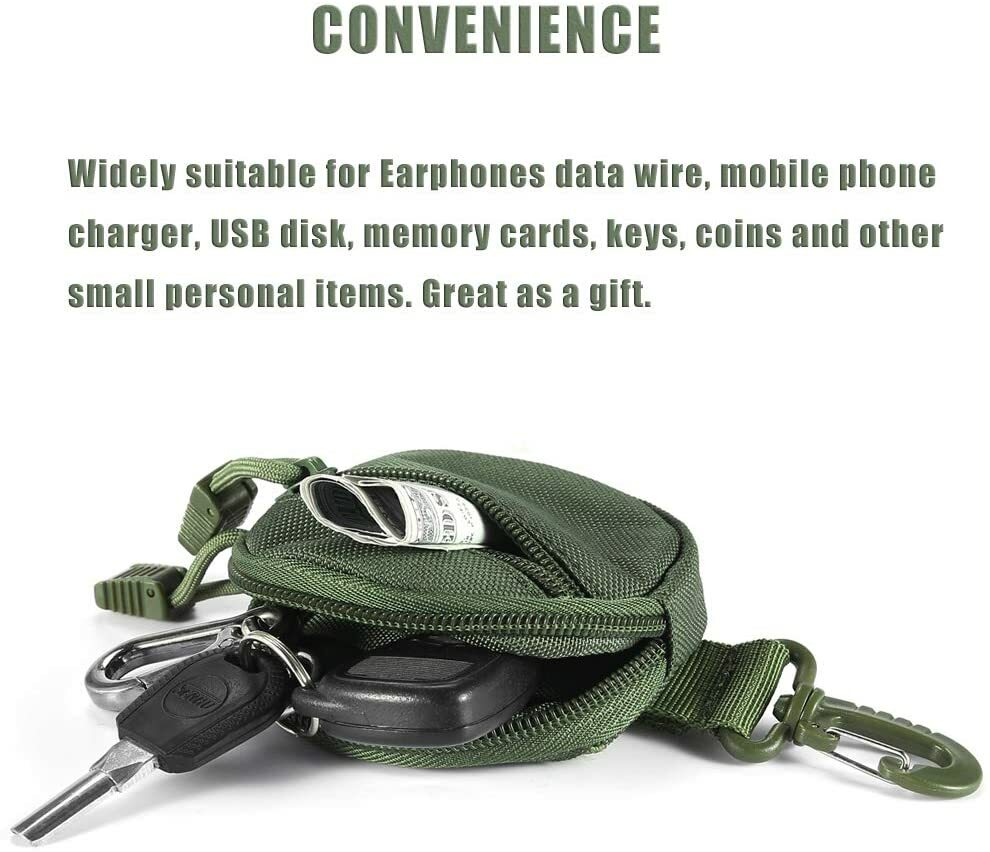 Small Molle Pouch Accessories,Tactical Military Gear,Coin Purse Keychain,Wallet