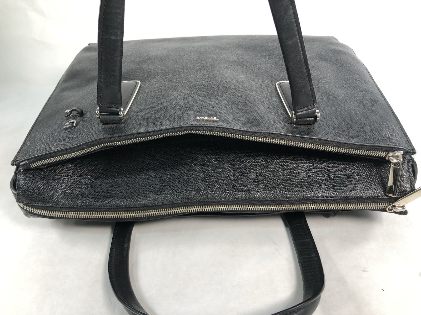 TUMI 79391D Sinclair “Nina” Saffiano Commuter Briefcase Business Black Leather