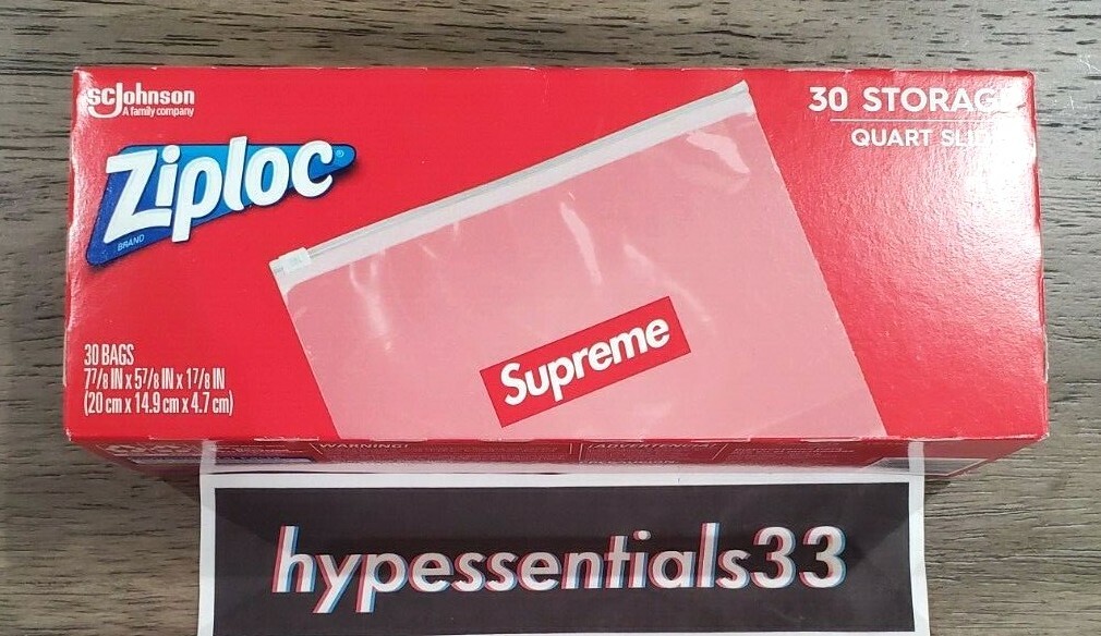 IN HAND Brand NEW 2020 Supreme x Ziploc Bags (Box of 30) Red Box Logo Authentic