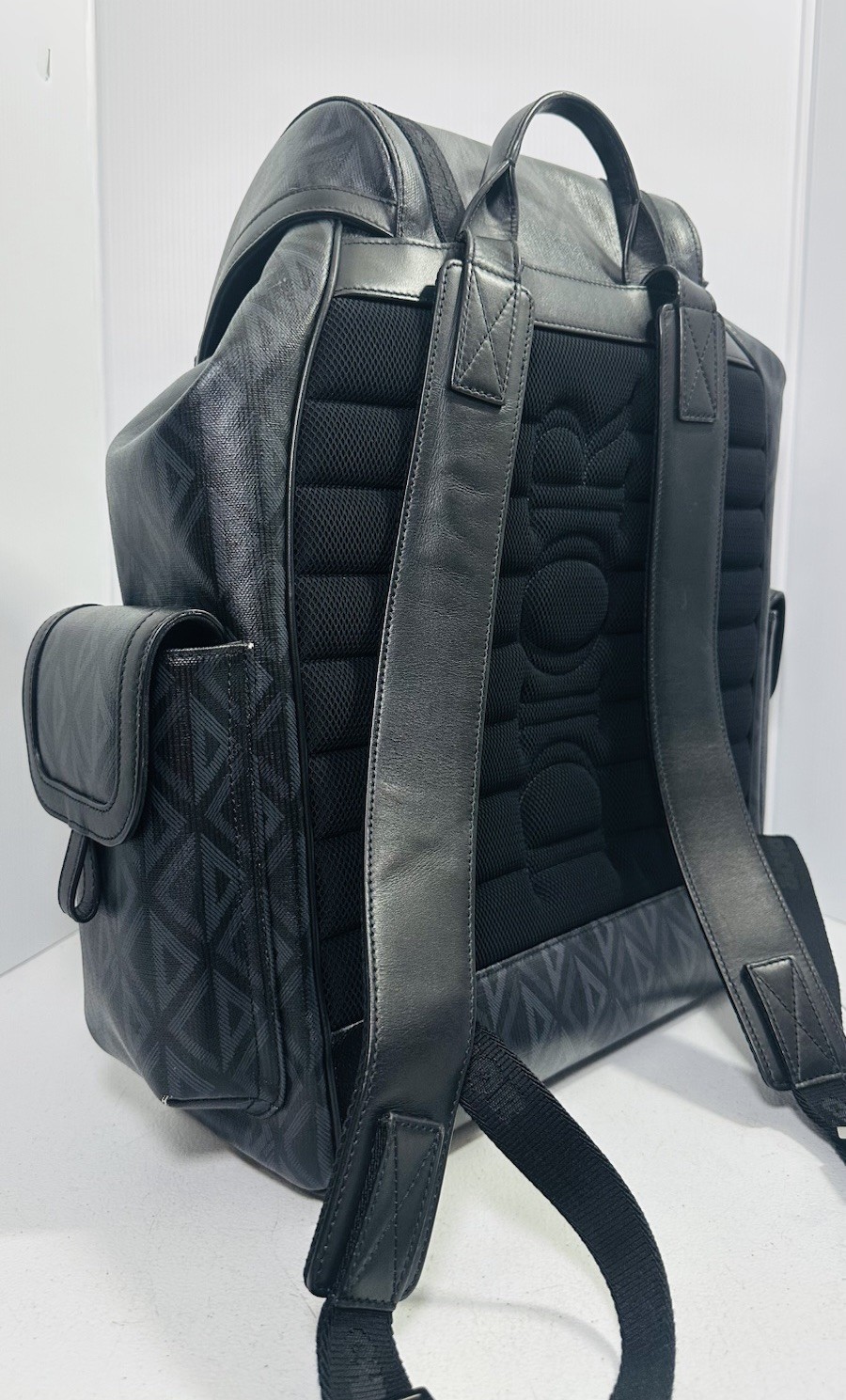 Christian Dior Hit the Road Backpack CD Diamond Coated Canvas