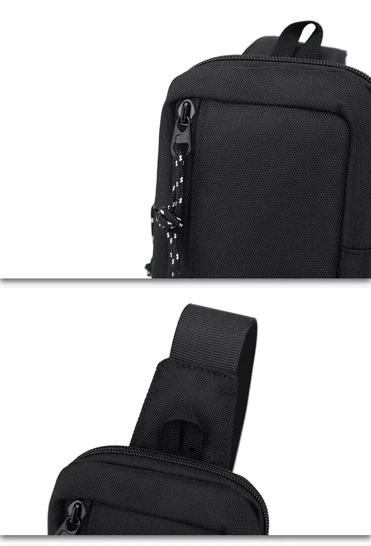 Men’s Shoulder Bag Oxford Chest Bag Sling Crossbody Bag Casual Travel Phone Bag