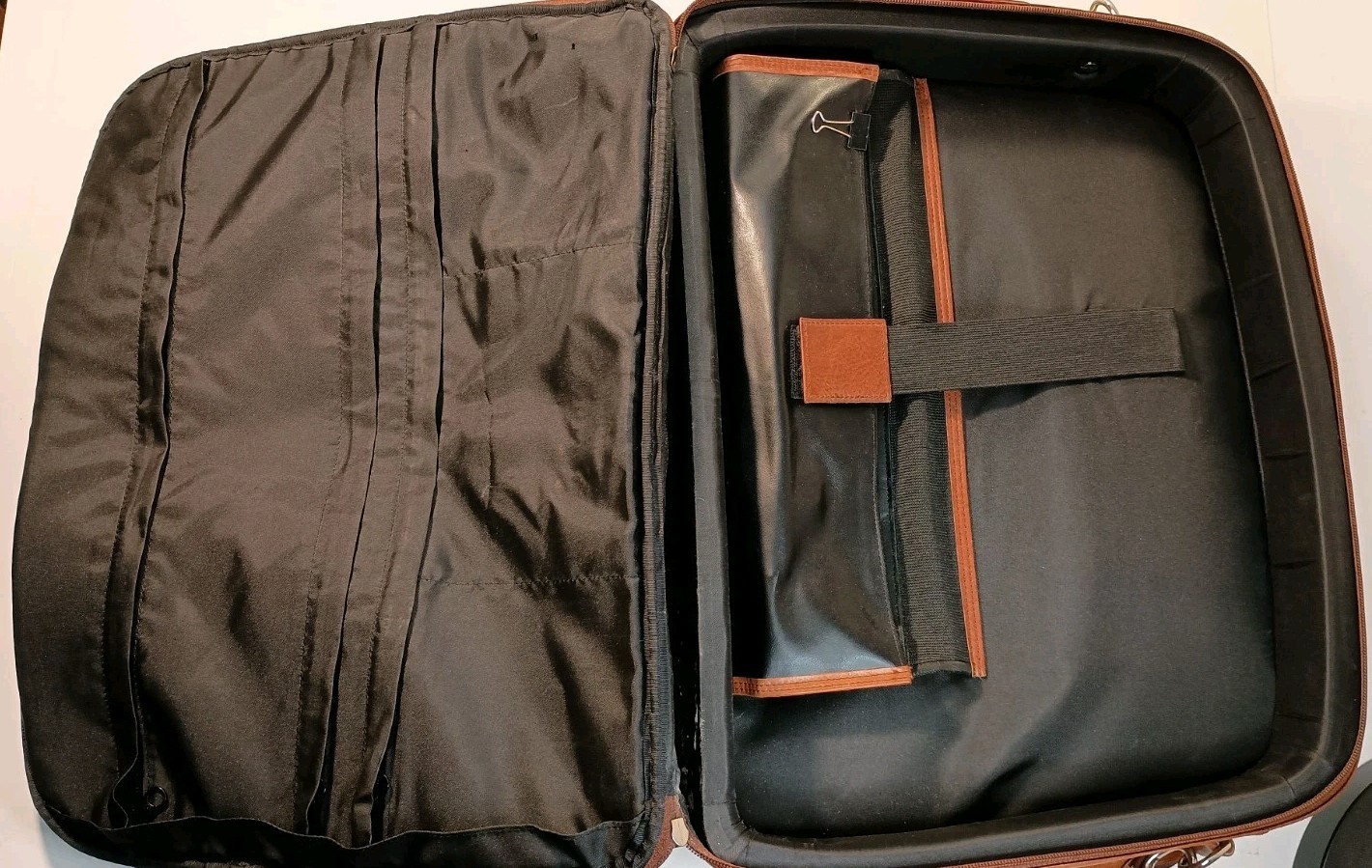 Bosca Old Leather Amber Stringer Briefcase Laptop Bag Vintage Large READ Vintage