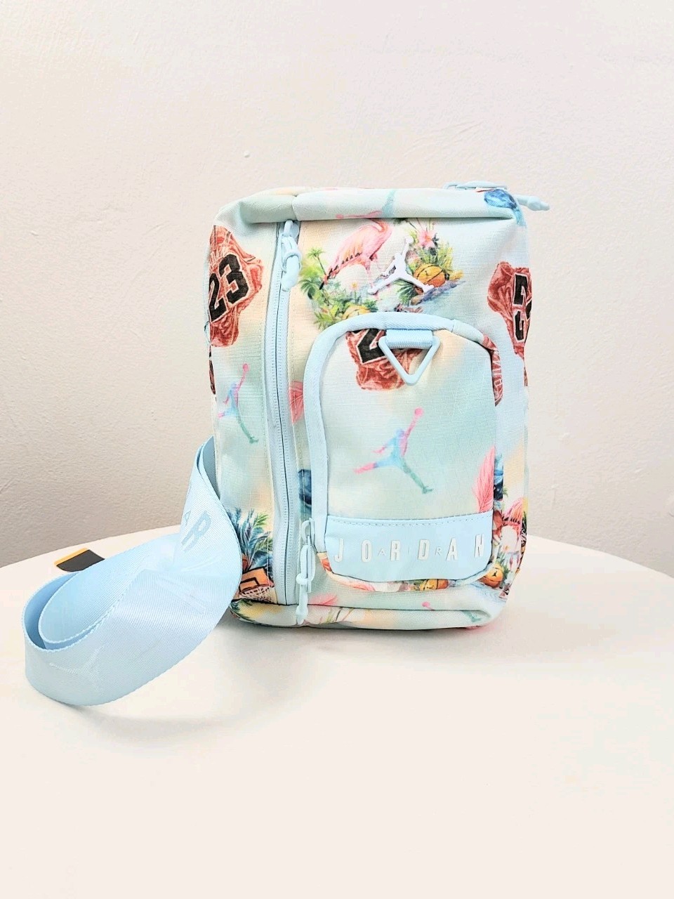 NEW! Air Jordan Collectors Crossbody Bag Flamingo Sling Bag 23 Cordura Travel