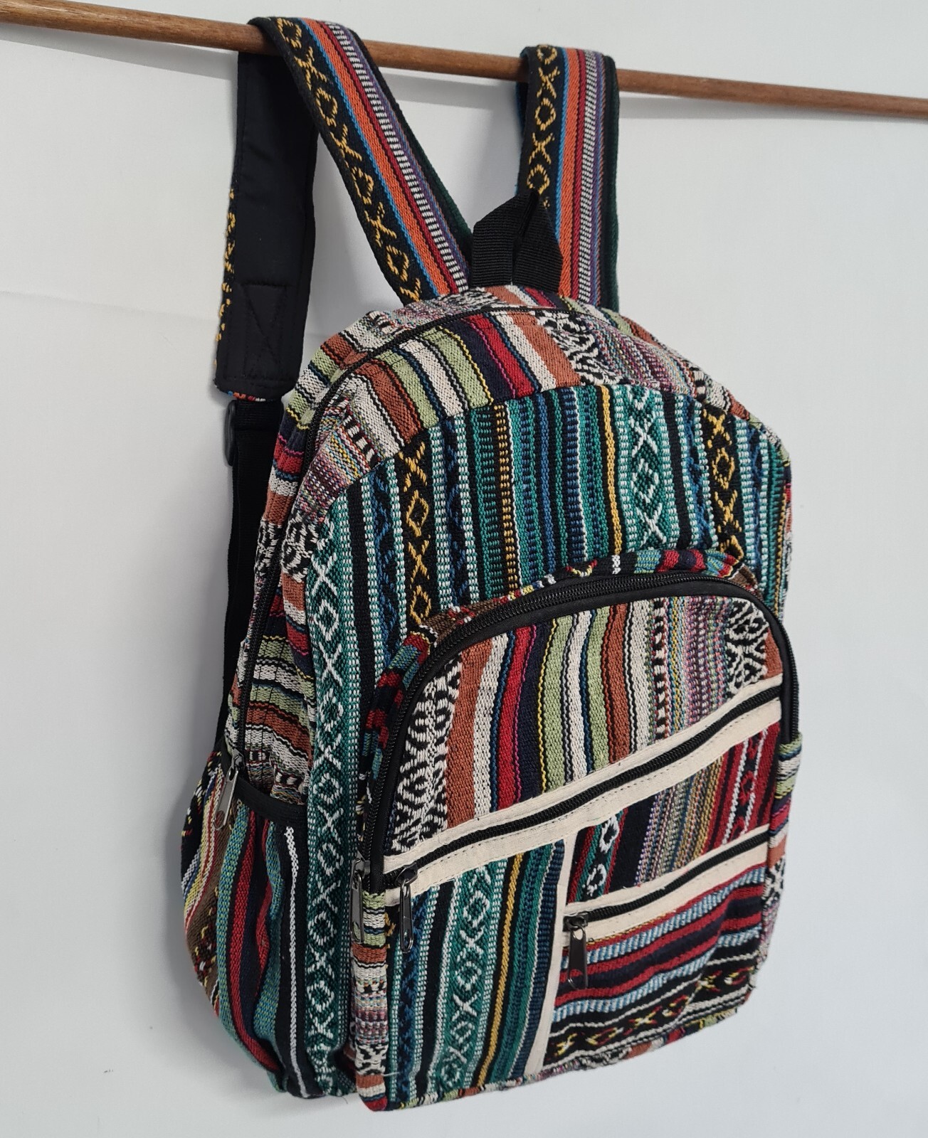 Boho Hippie Backpack Multicolour Colourful Handmade Travel Laptop Sleeve School