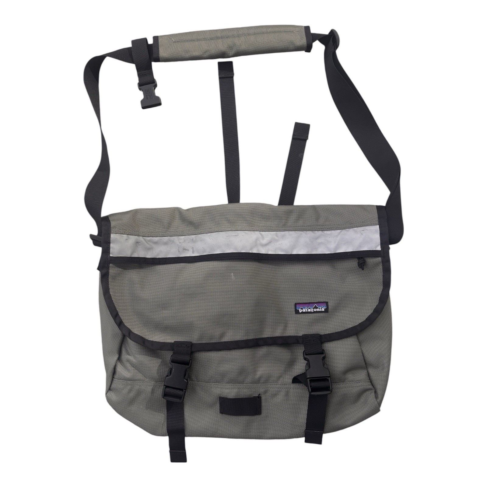 Vintage 2002 Patagonia Gray Half-Mass Messenger Bag Reflective 48270