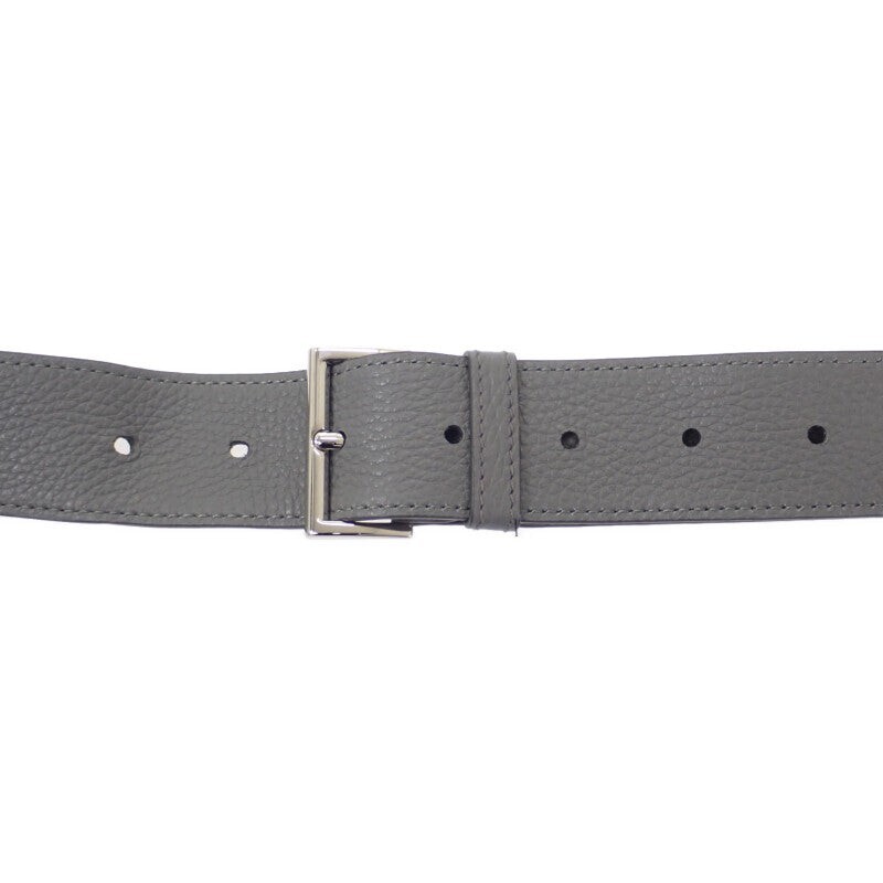 PRADA Vitello Dino Body Bag Leather Grey Silver Hardware Men’s ISY