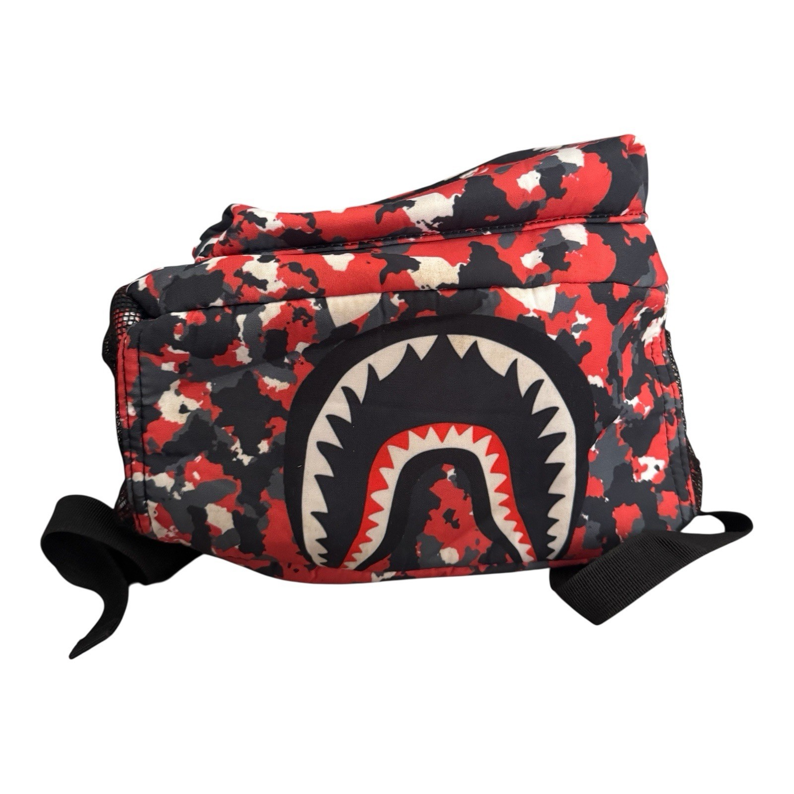 Shark Teeth Red Black Camo Backpack Travel Laptop Daypack School