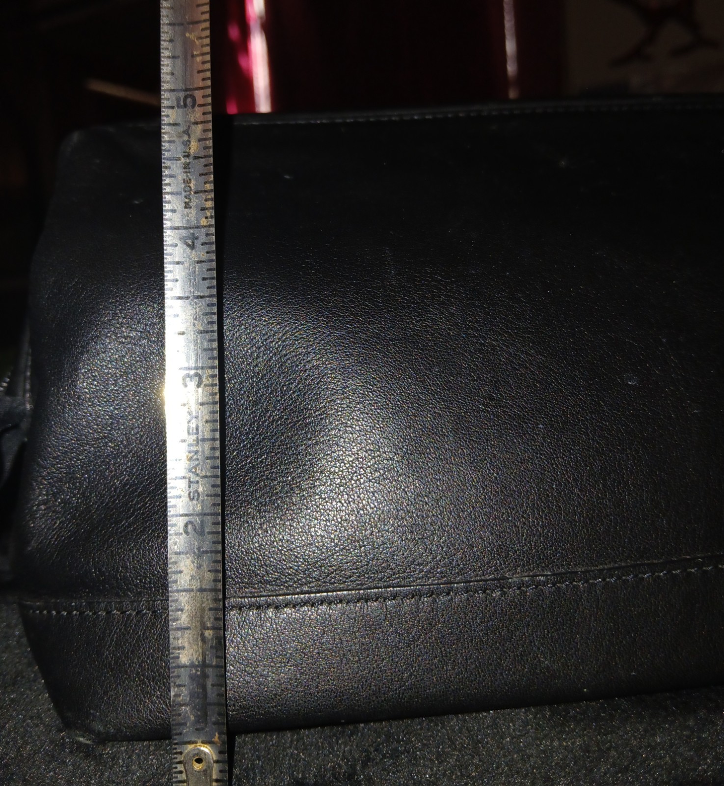 Vintage Coach C1S-5406 Black Leather Toiletry Case Dopp Kit Bag Travel